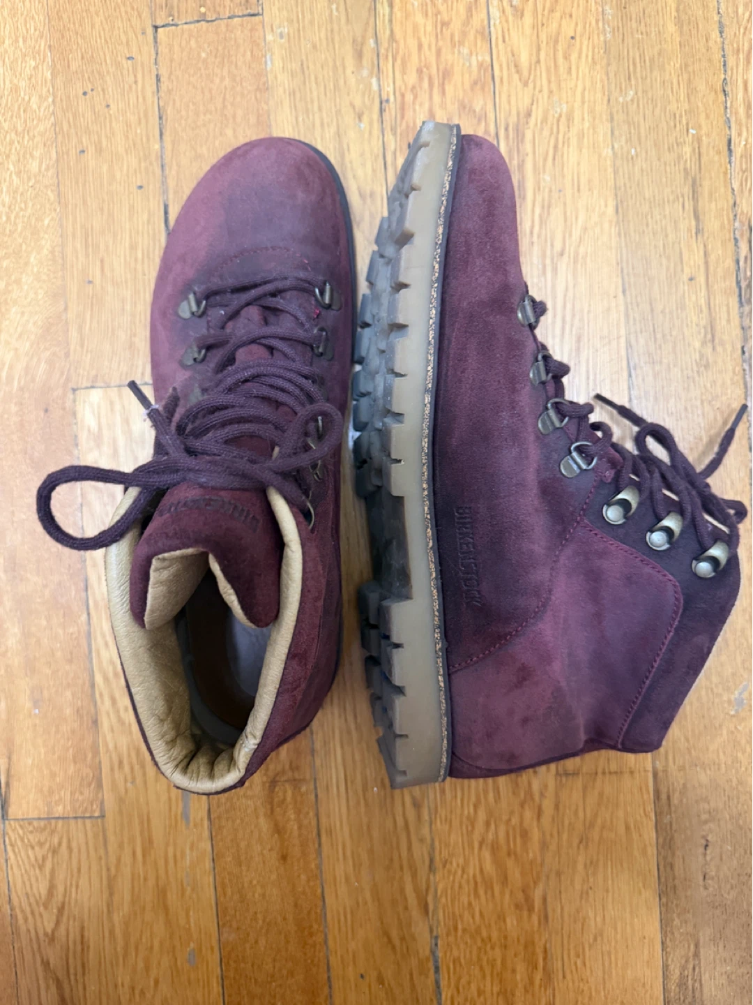 Birkenstock Burgundy Suede Hiking Boots Size 41 - photo 2