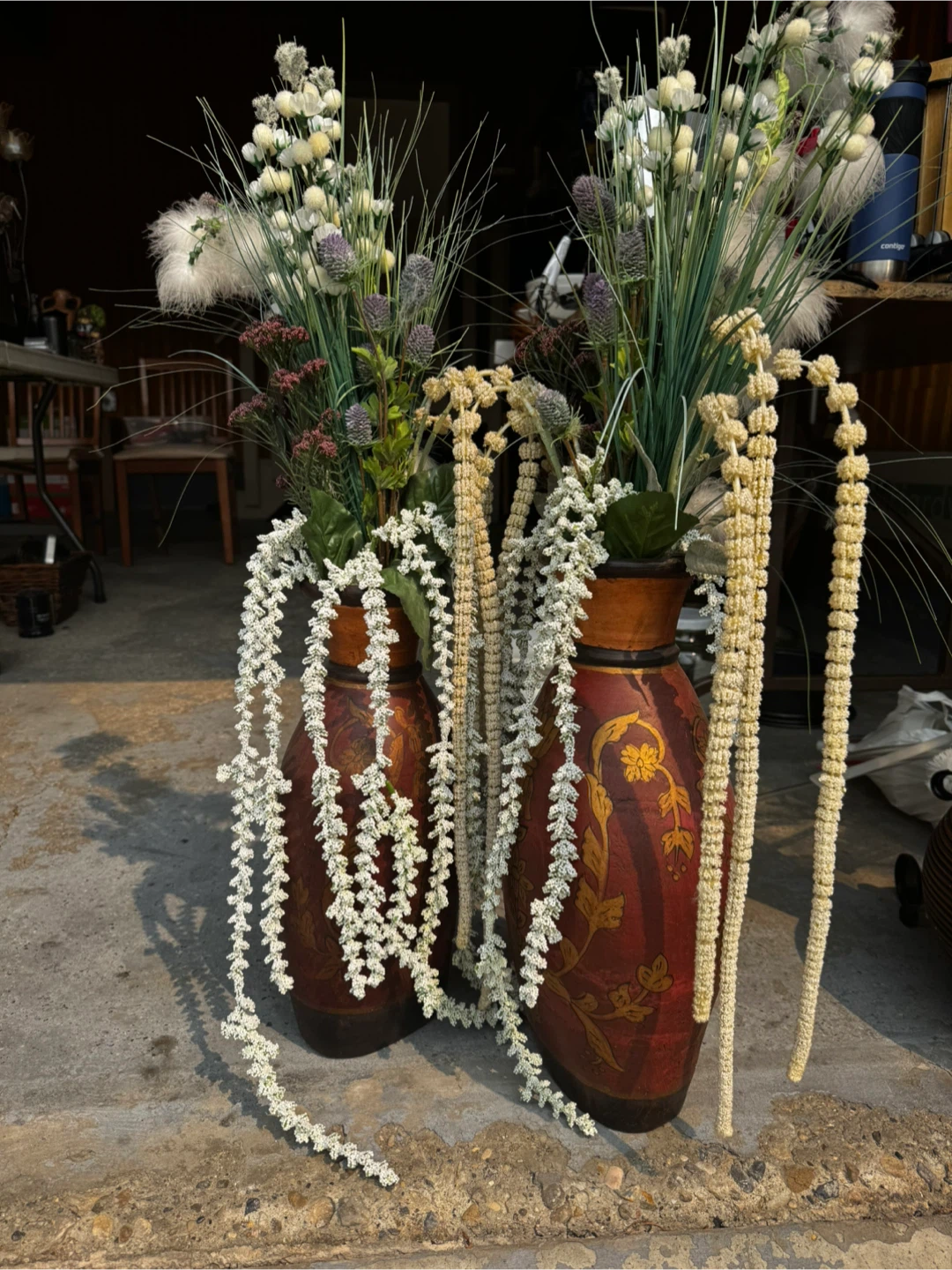 Decorative Vases with Faux Floral Arrangements - photo 2