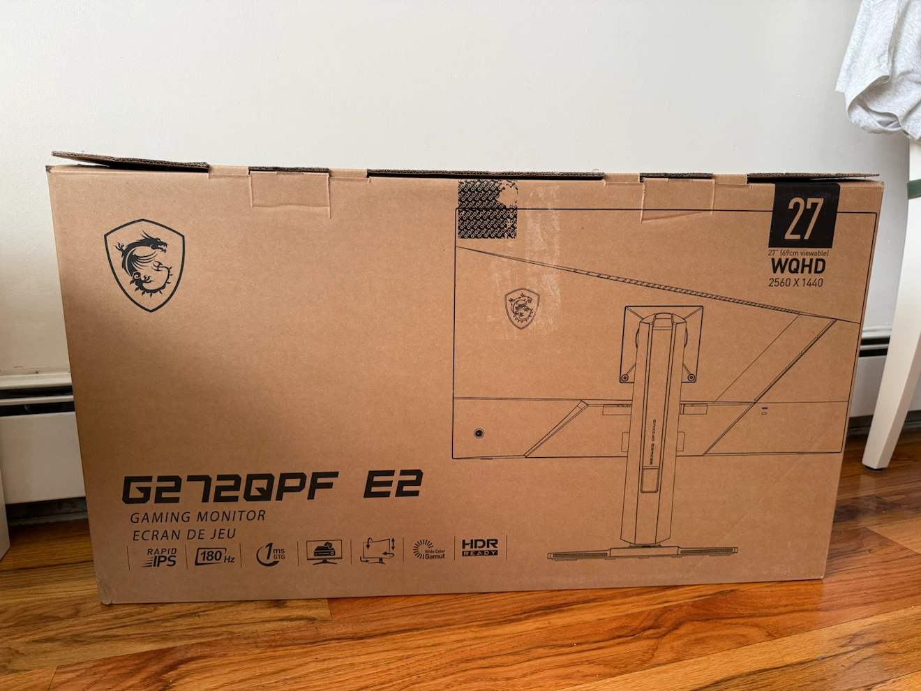 MSI G272QPF E2 27” 180Hz Gaming Monitor + Extras - photo 4