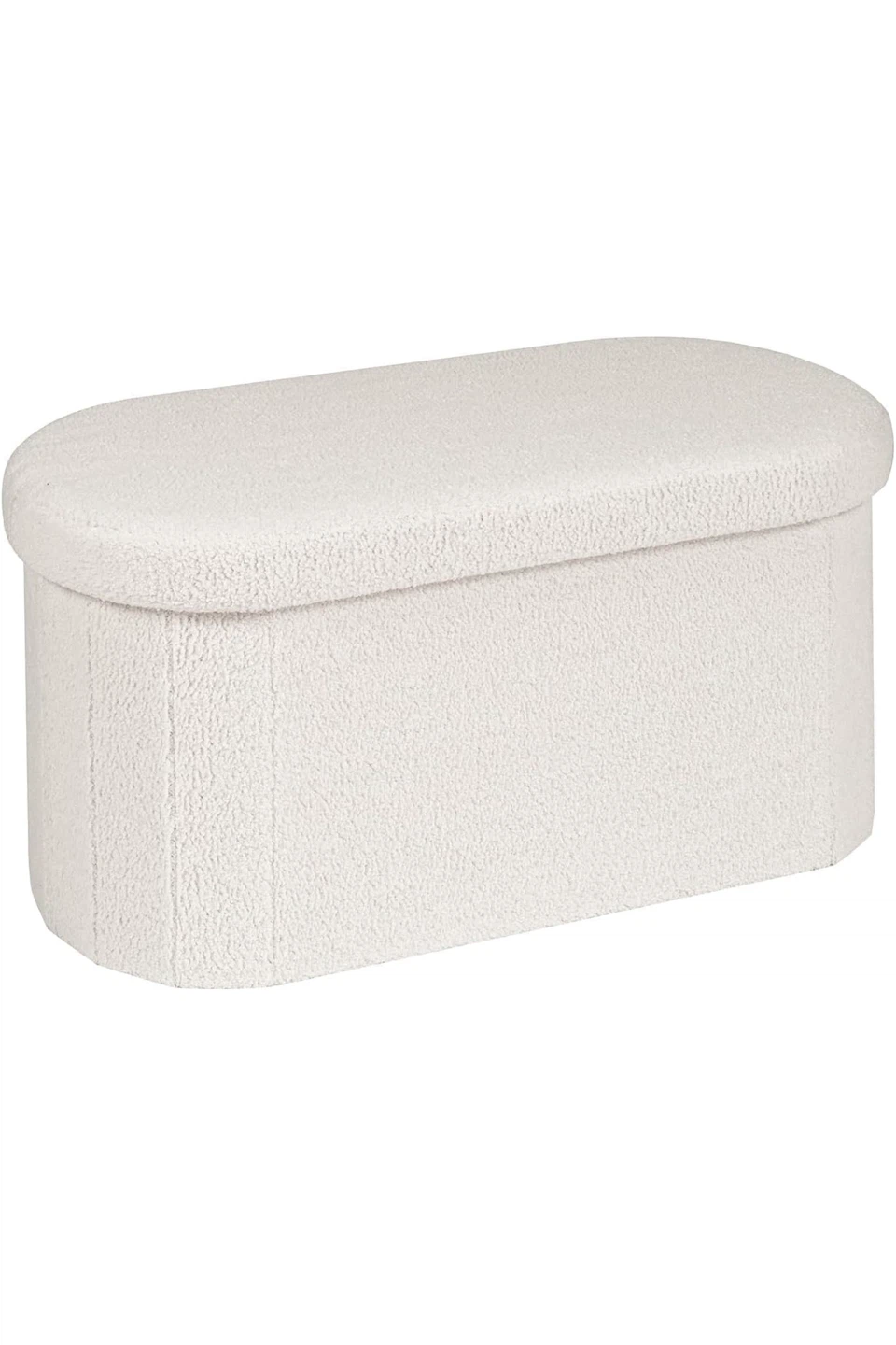 White Storage Ottoman Bench