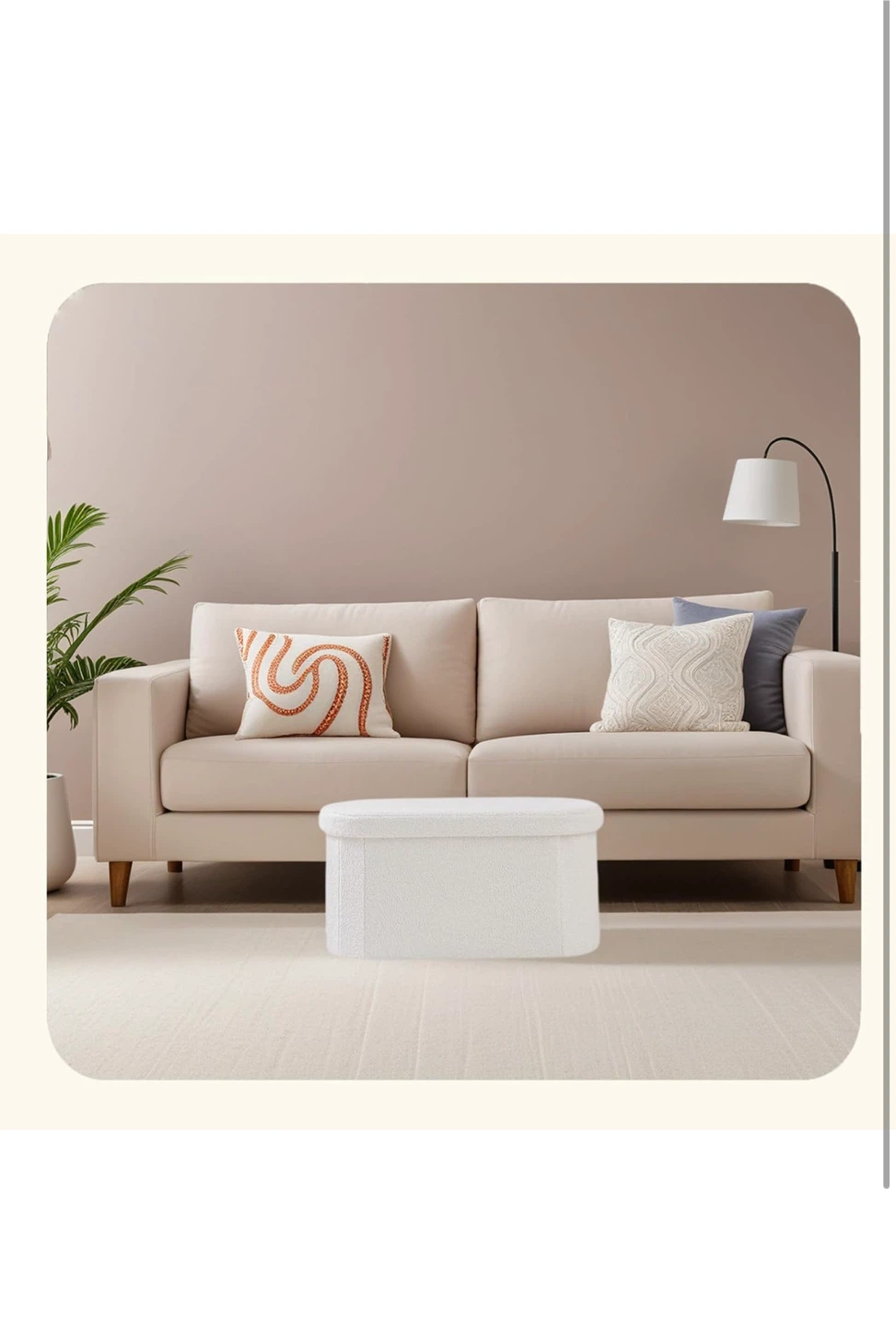 White Storage Ottoman Bench - photo 3