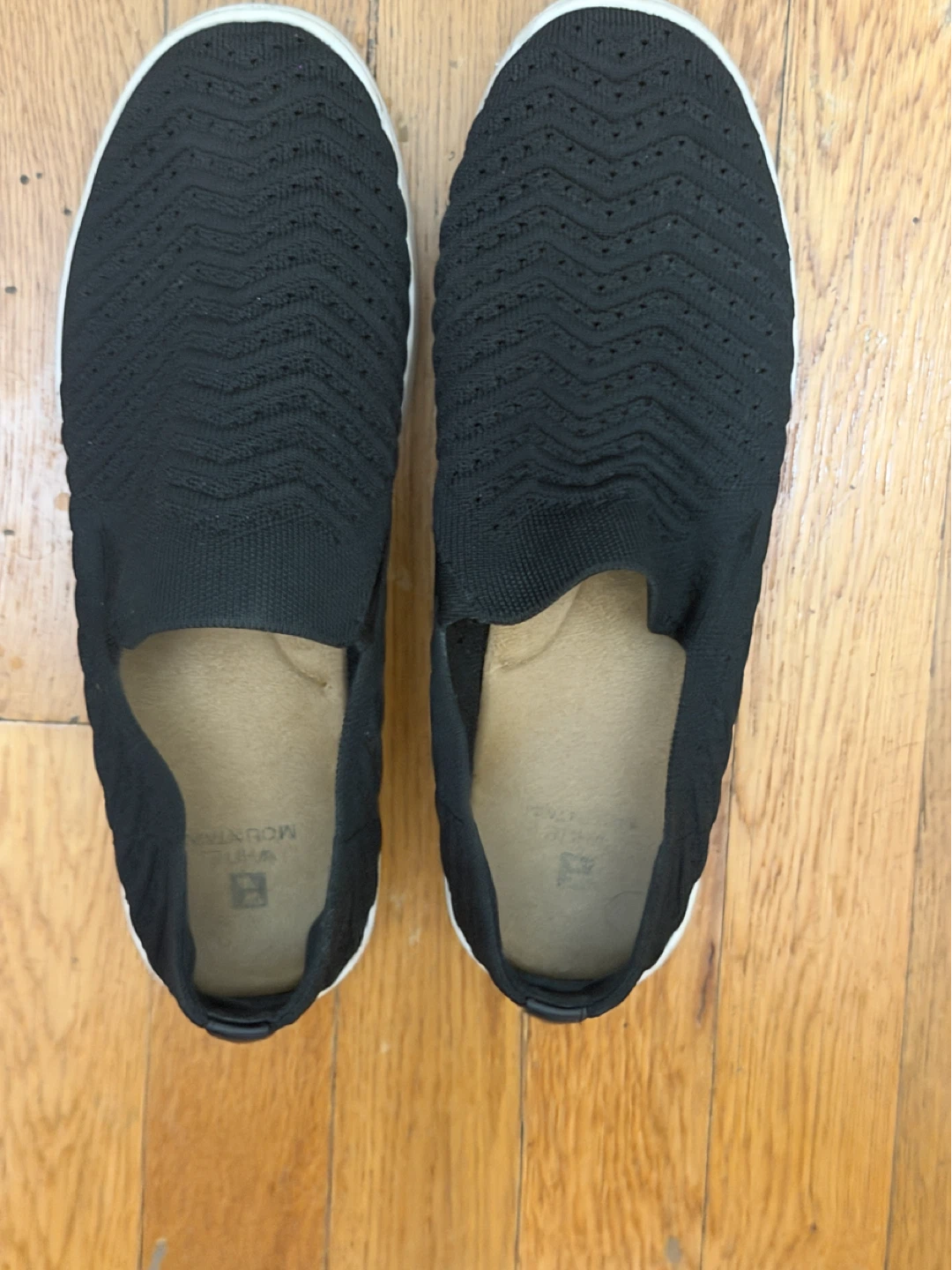 White Mountain Black Knit Slip-On Shoes