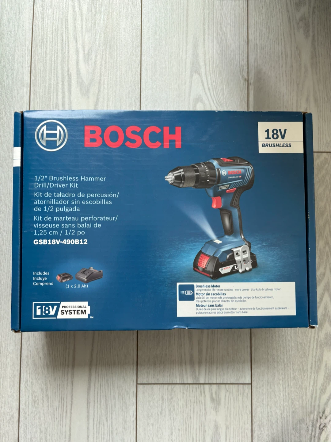 Brand New Bosch 18V Brushless Hammer Drill/Driver Kit