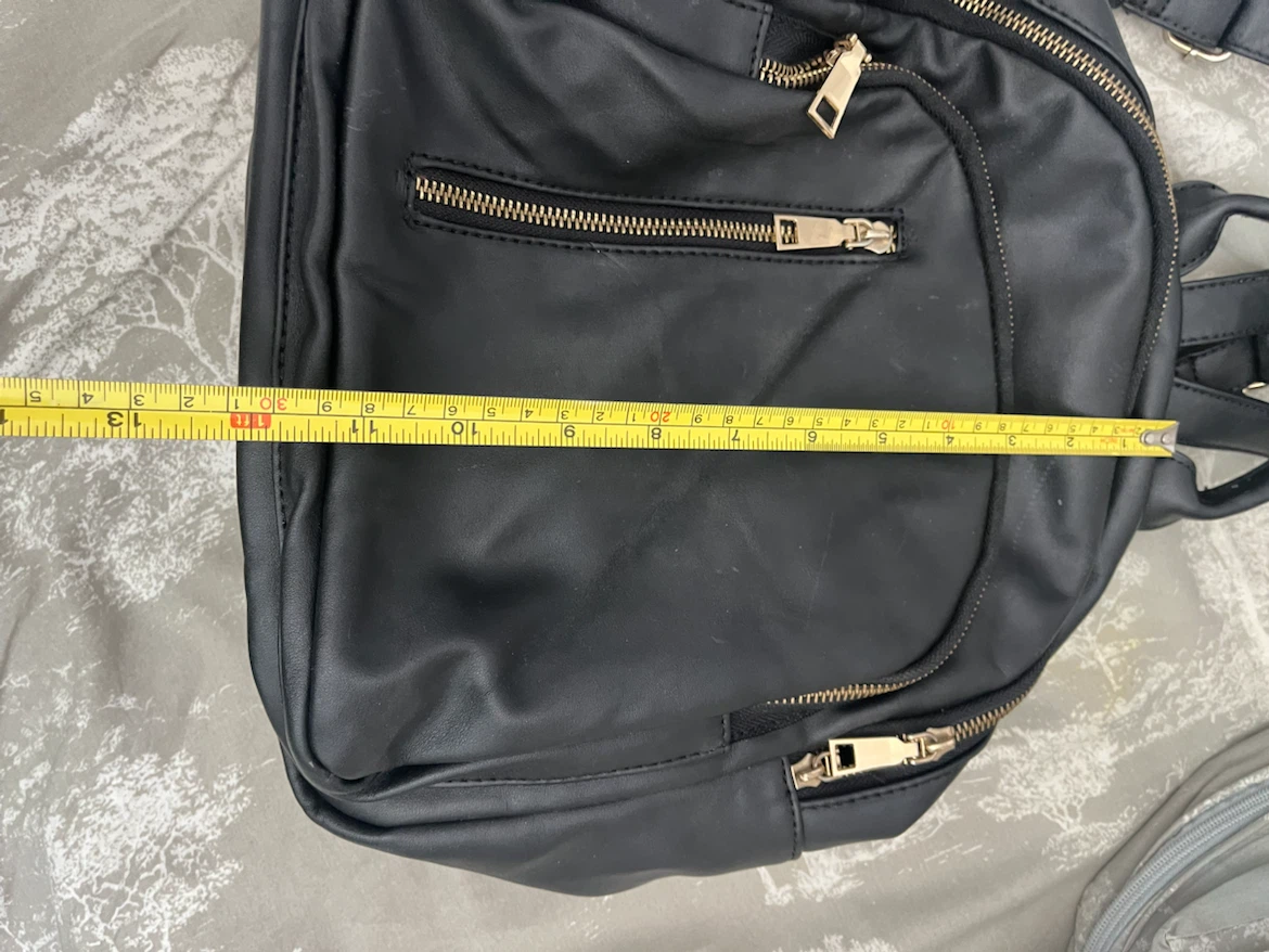 Black Faux Leather Backpack - photo 5