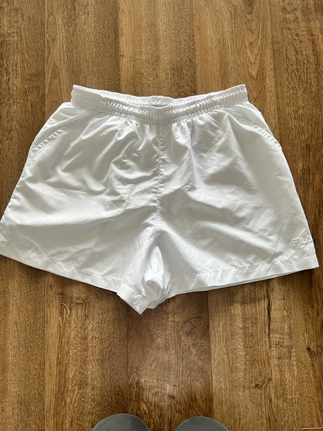 White FILA shorts