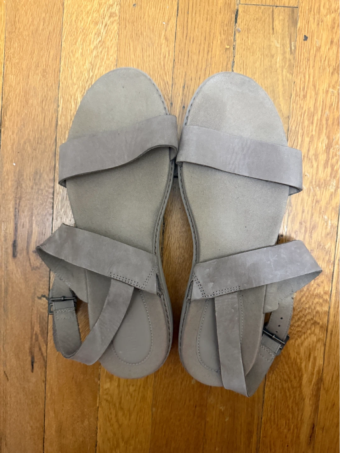 Timberland Women's Gray Strappy Platform Sandals Size 10