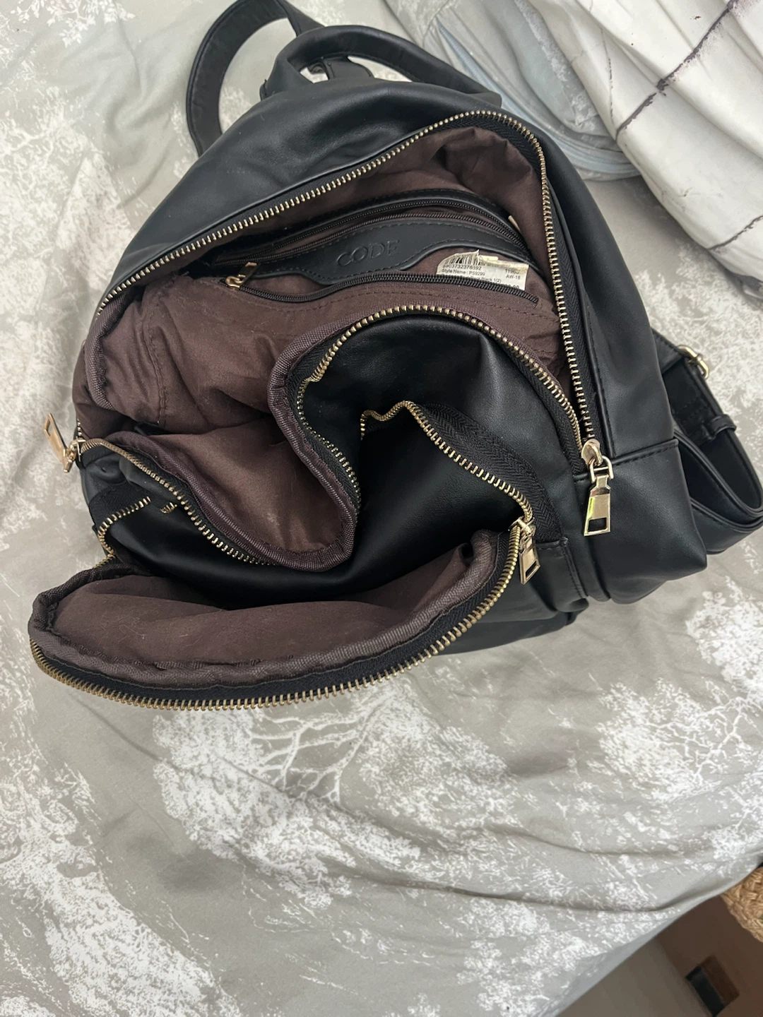 CODE Black Faux Leather Mini Backpack - photo 3