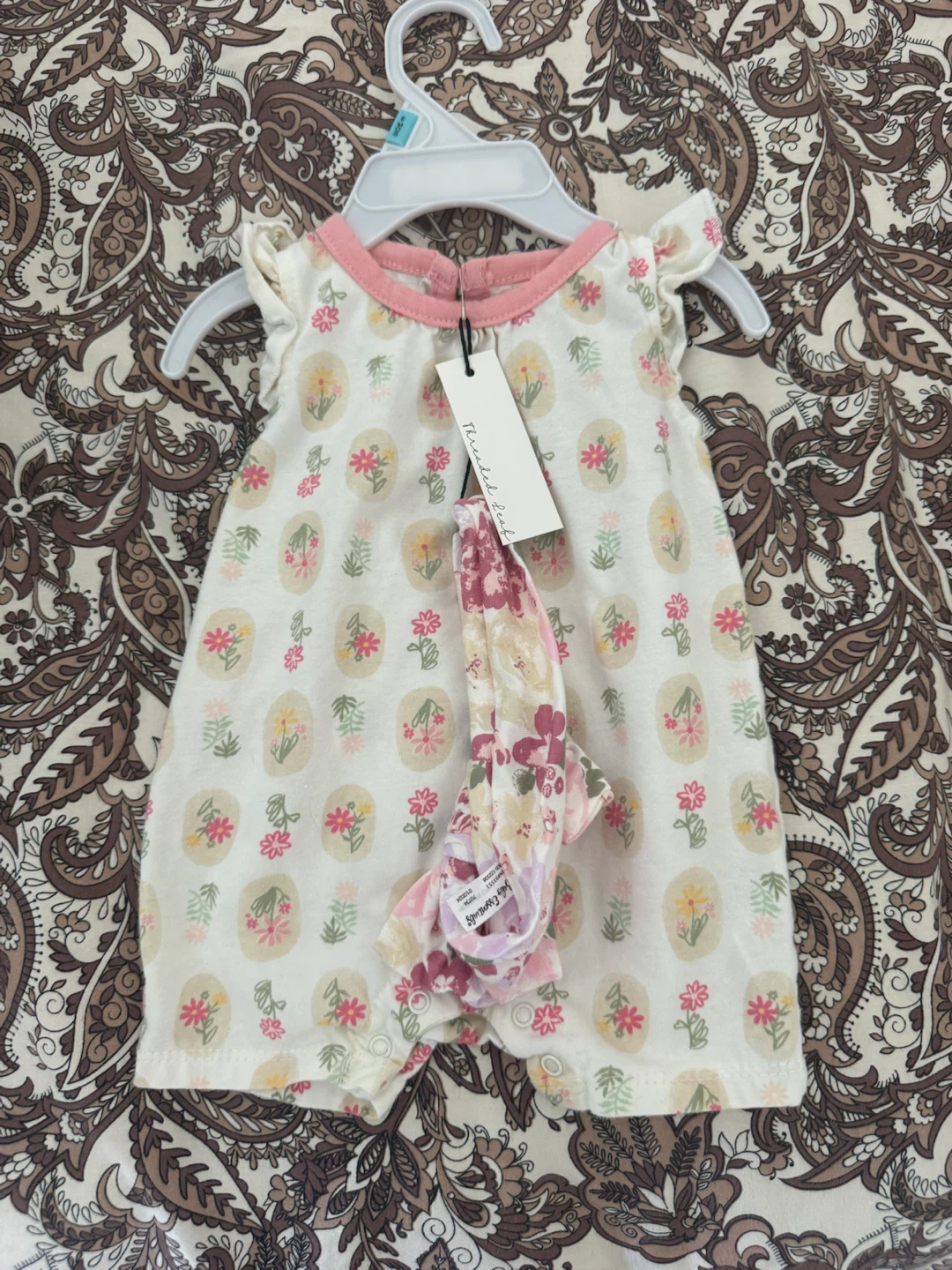 Baby Romper with Matching HeadBand