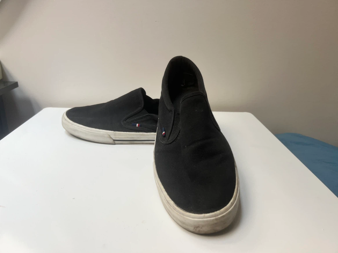 Tommy Hilfiger Black Slip-On Shoes
