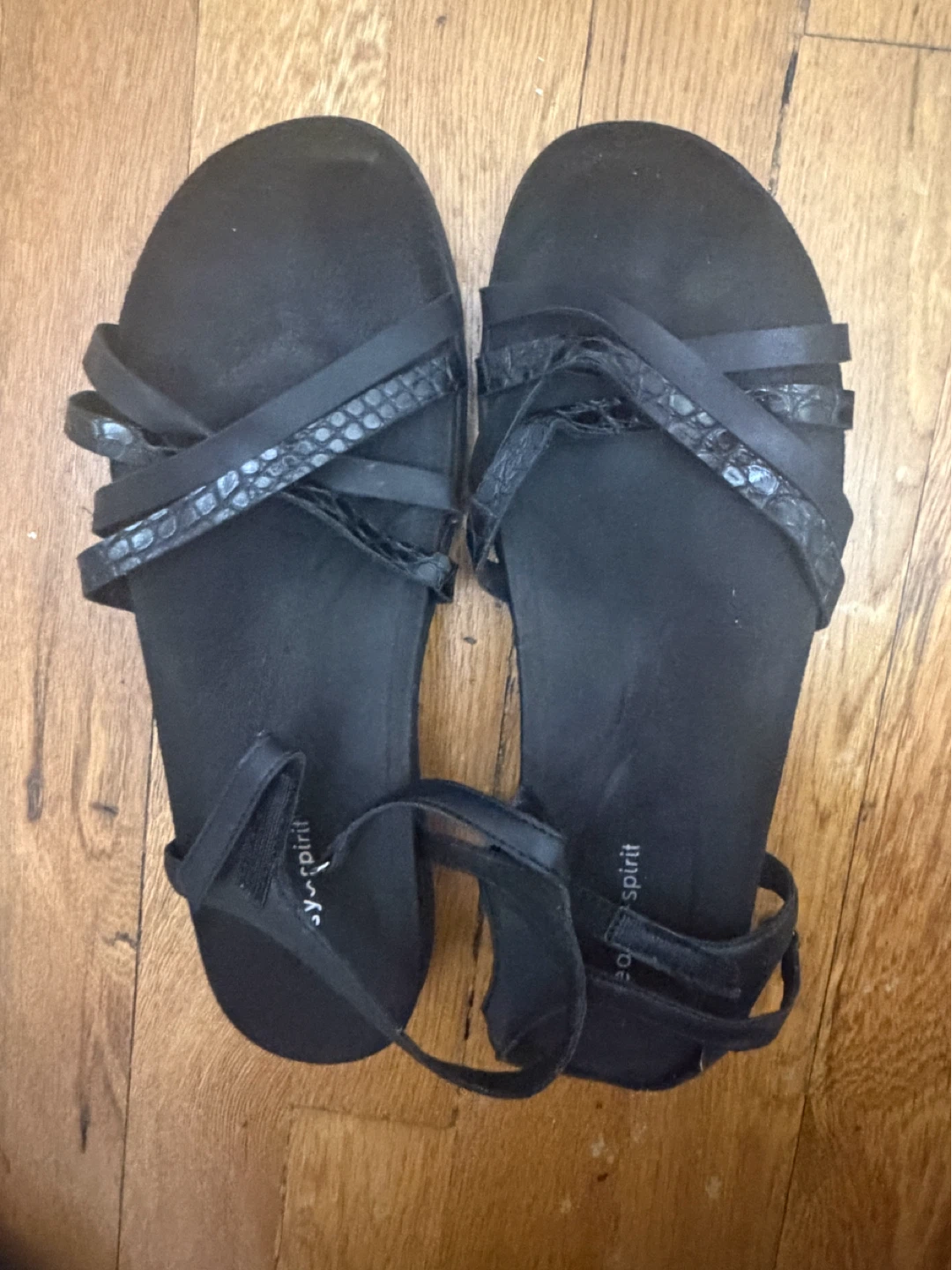Easy Spirit Black Strappy Sandals