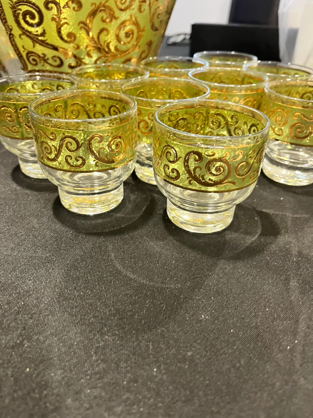 Vintage Glass Punch Bowl and Glasses Set - photo 4