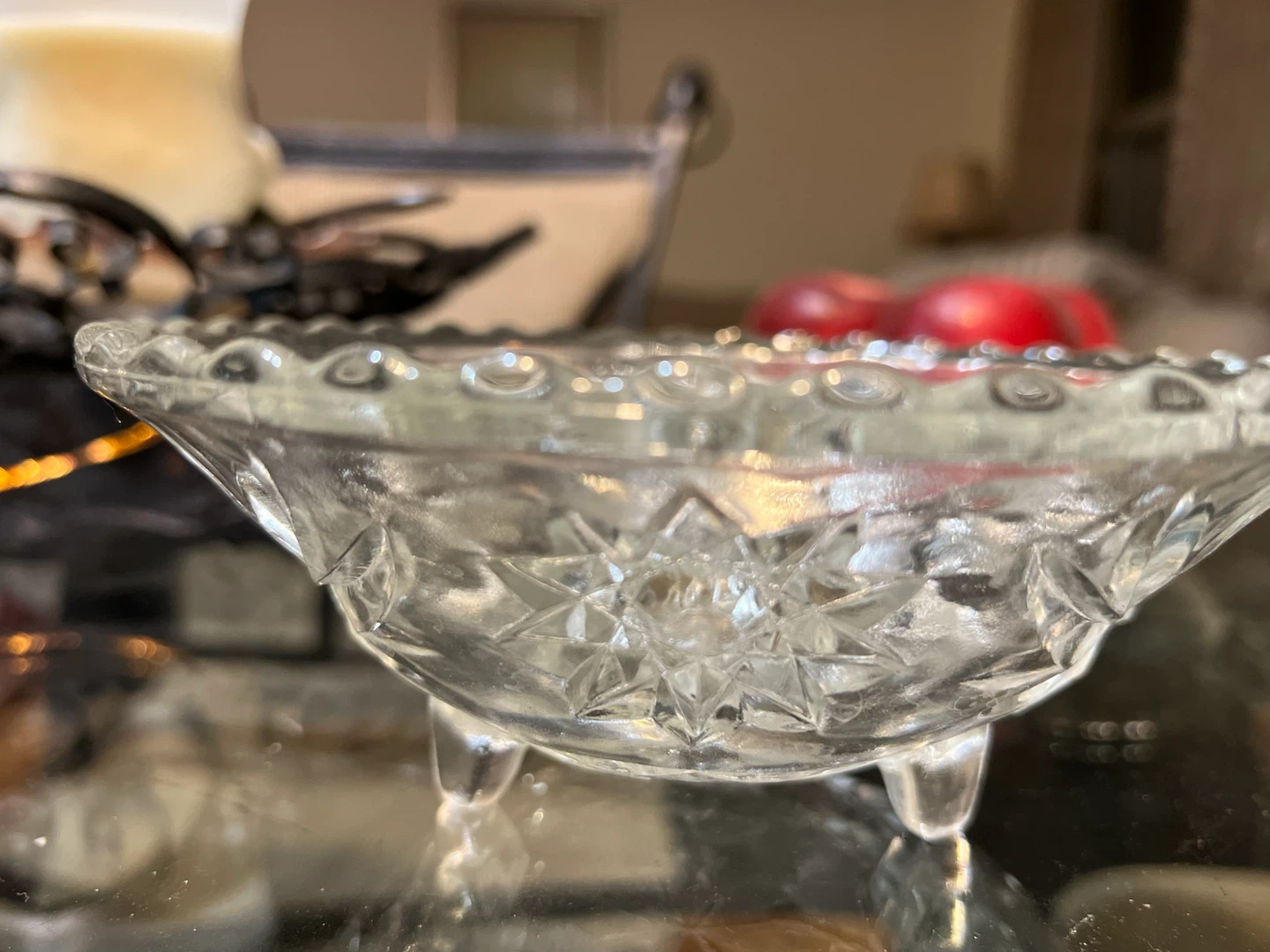 Crystal Footed Serving Bowl