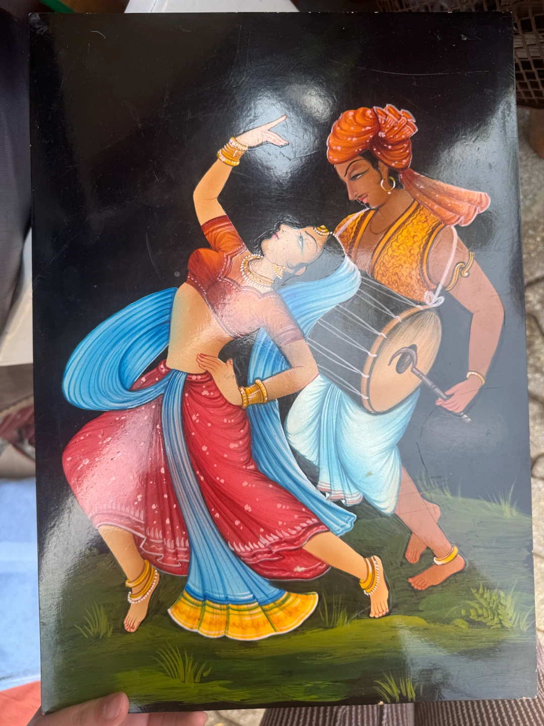 Indian Dancer and Musician Painting