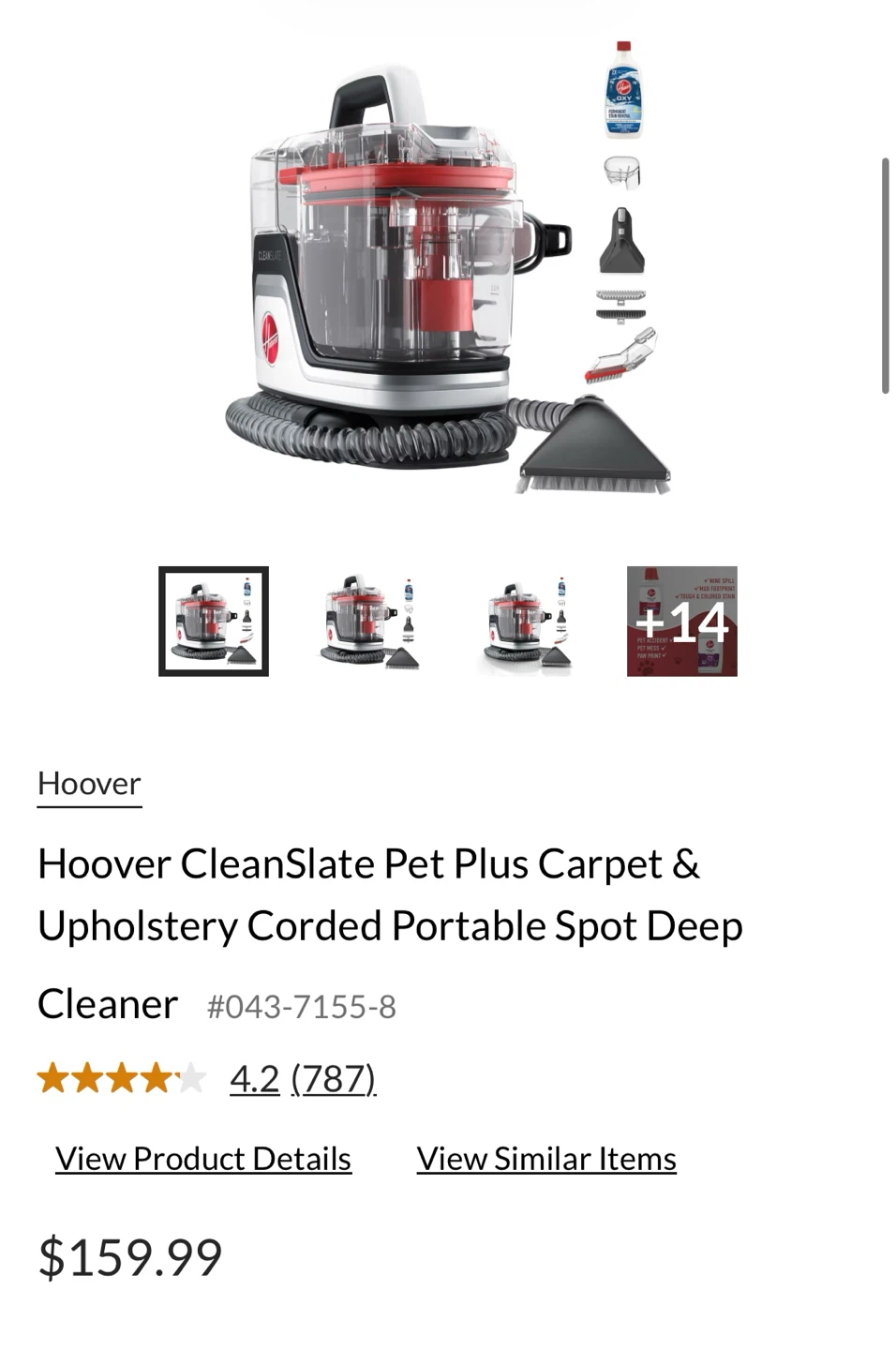HOOVER CLEANSLATE PET CARPET SPOT CLEANER - photo 5