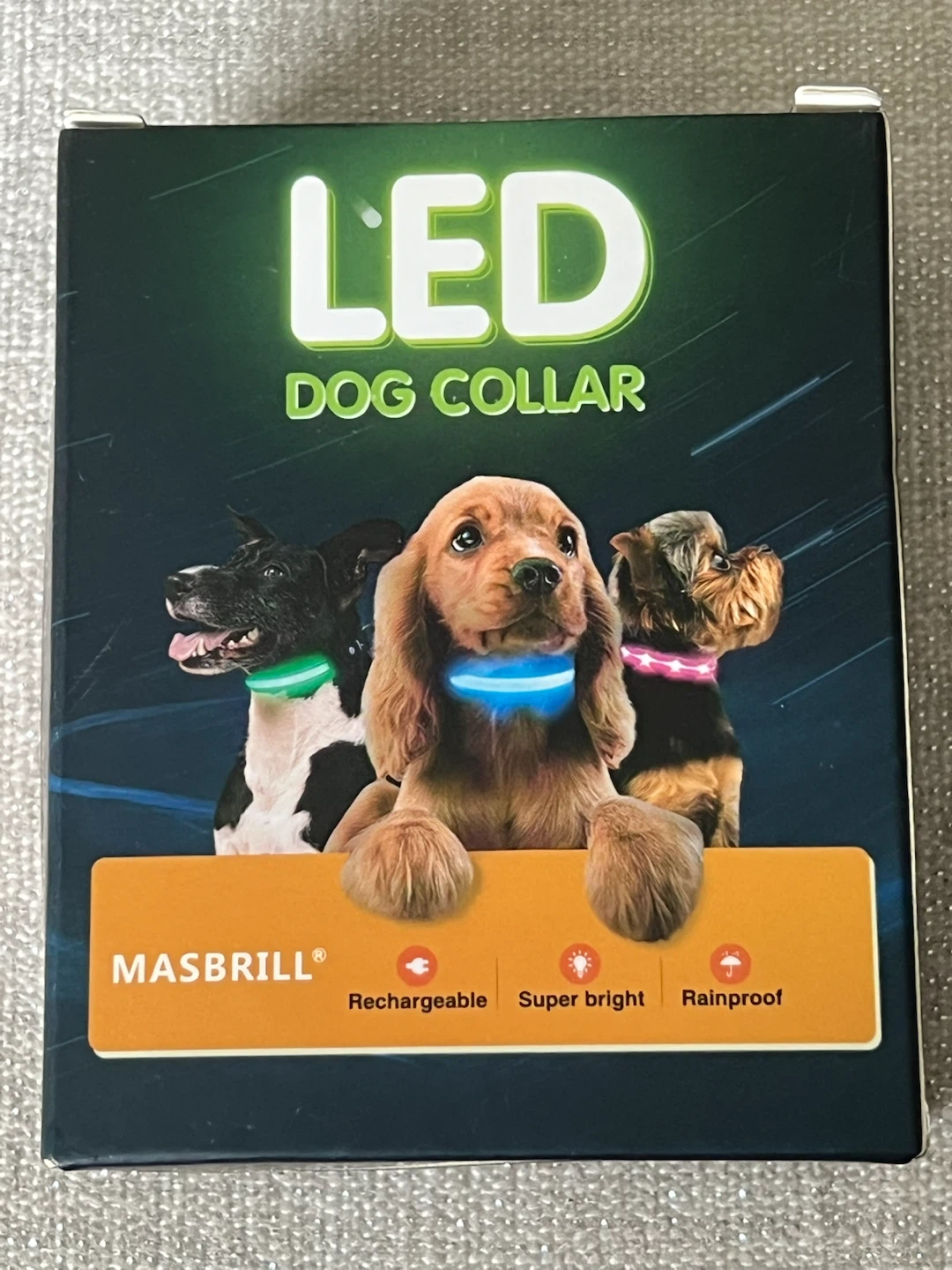 MASBRILL LED Light Up Dog Collar - Pink