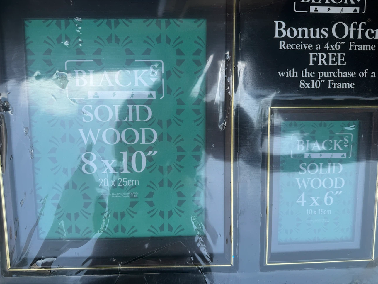 Black's Solid Wood Picture Frame Set 8x10" and 4x6"