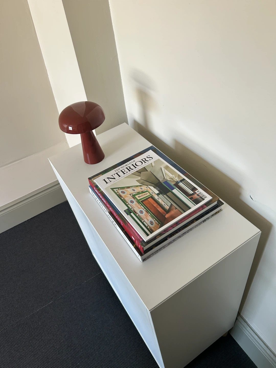 White IKEA EKET Cabinet with Oak Legs - photo 3