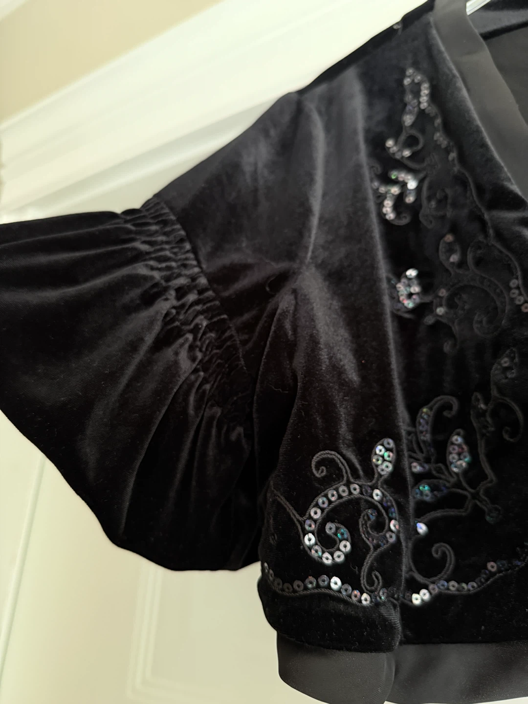 LOFT Black Velvet Sequin Kimono Jacket - photo 3