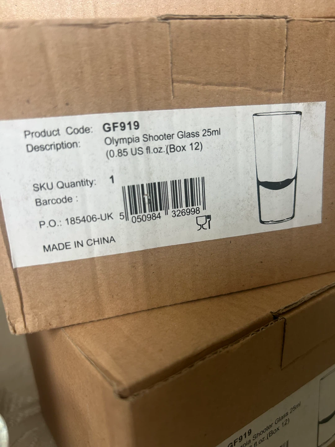 Olympia Shooter Glasses - 25ml (Box of 12)
