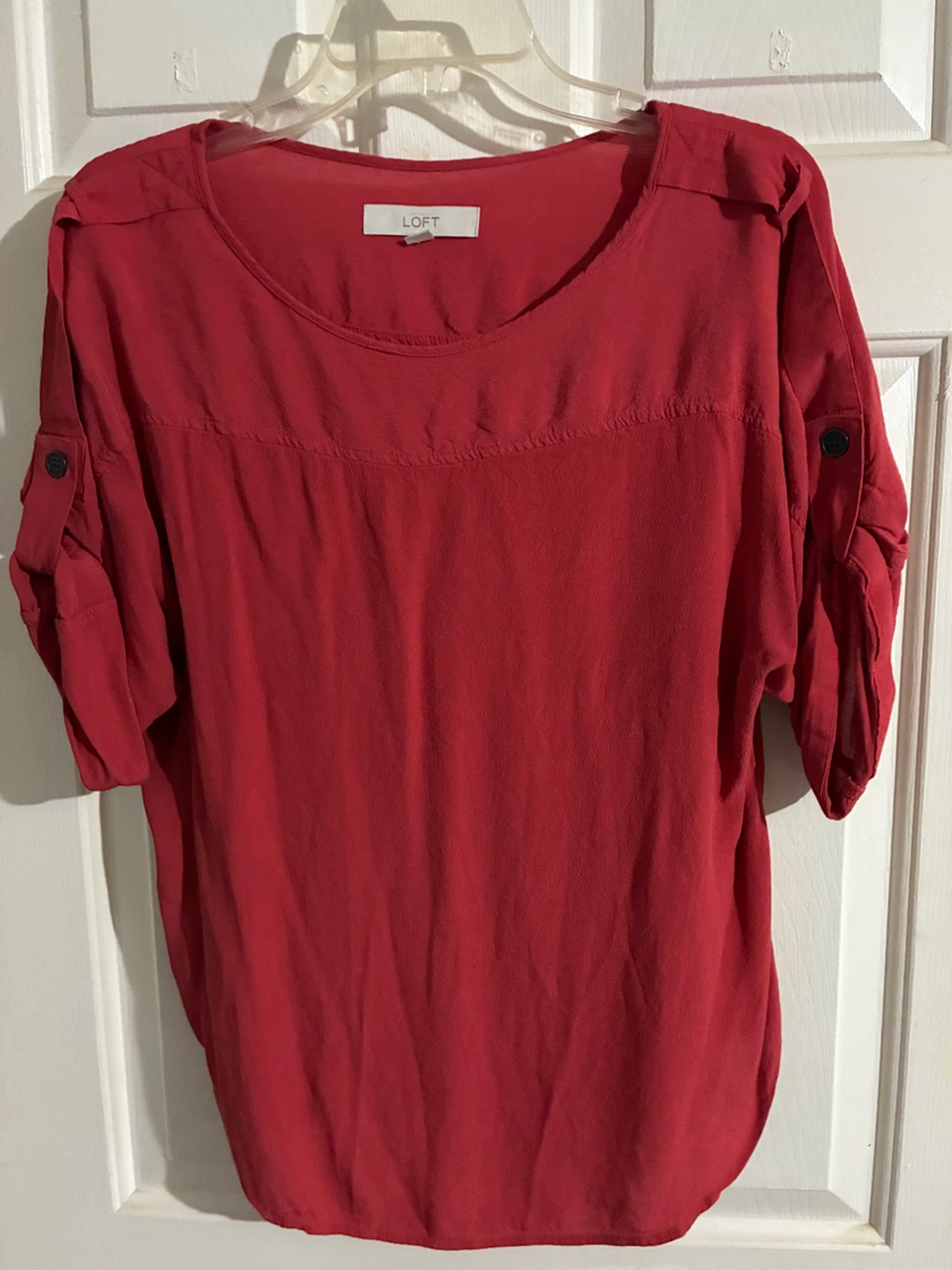 Loft Red Casual Blouse - Size S