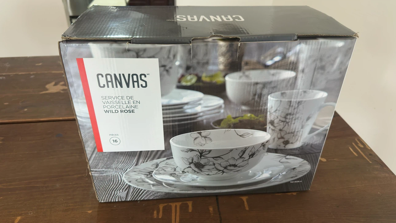 CANVAS Wild Rose Porcelain Dinnerware Set - 16 Pieces