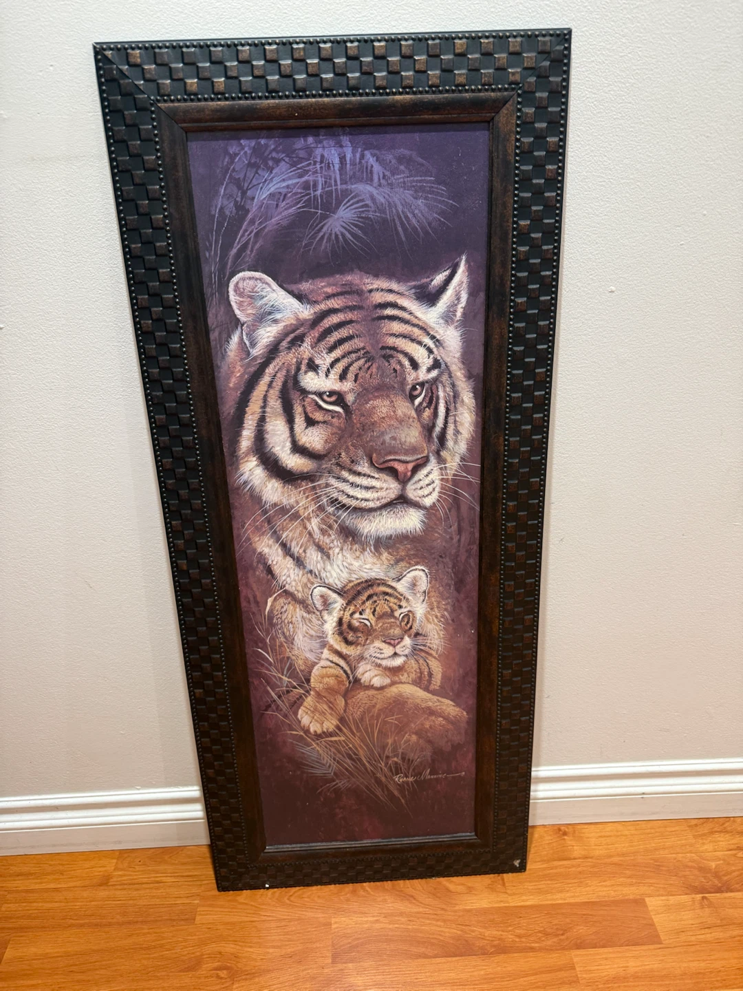 Framed Tiger Print Wall Art