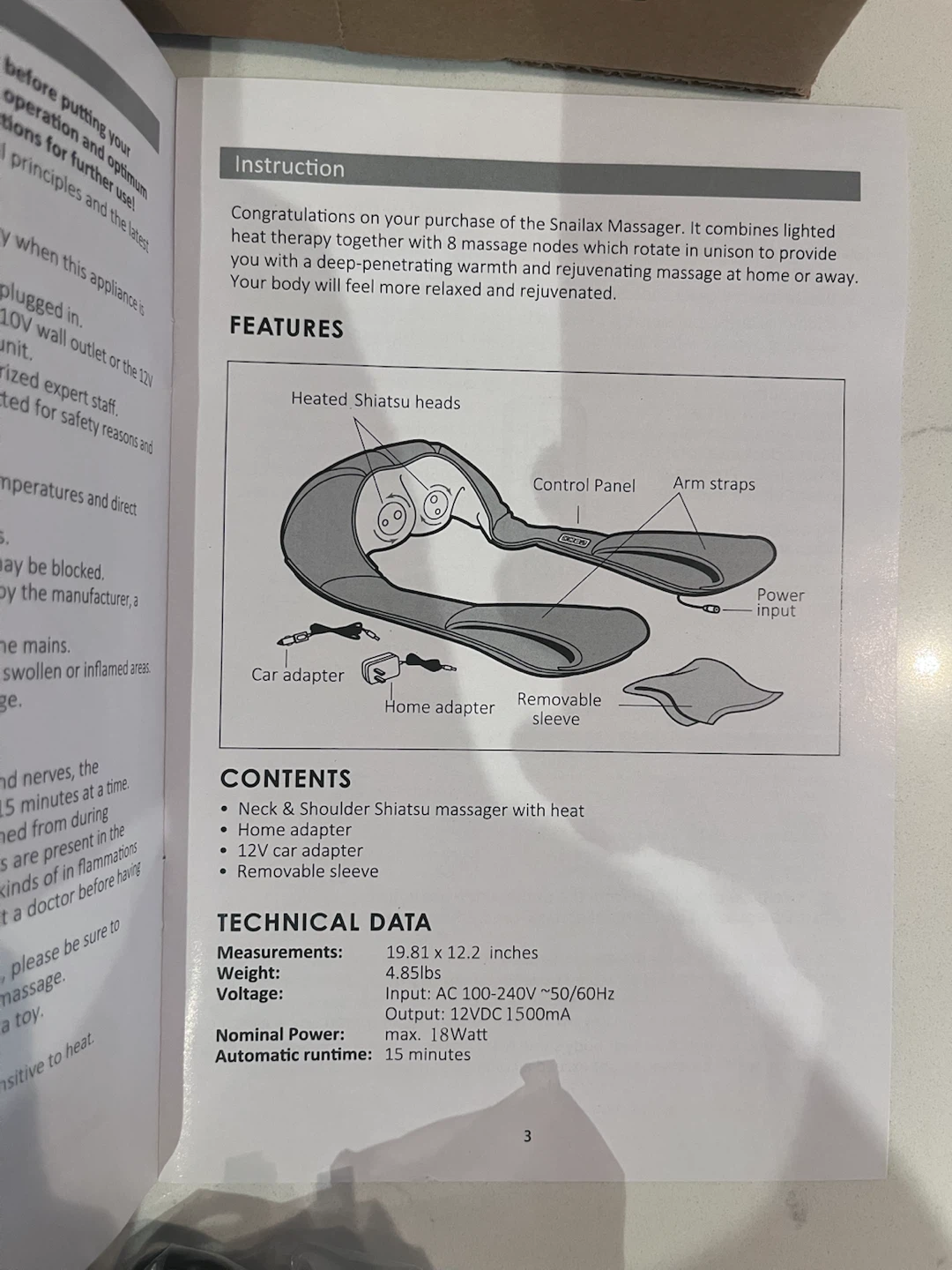 Cordless Shiatsu Neck Back Massager - New in Box - photo 3