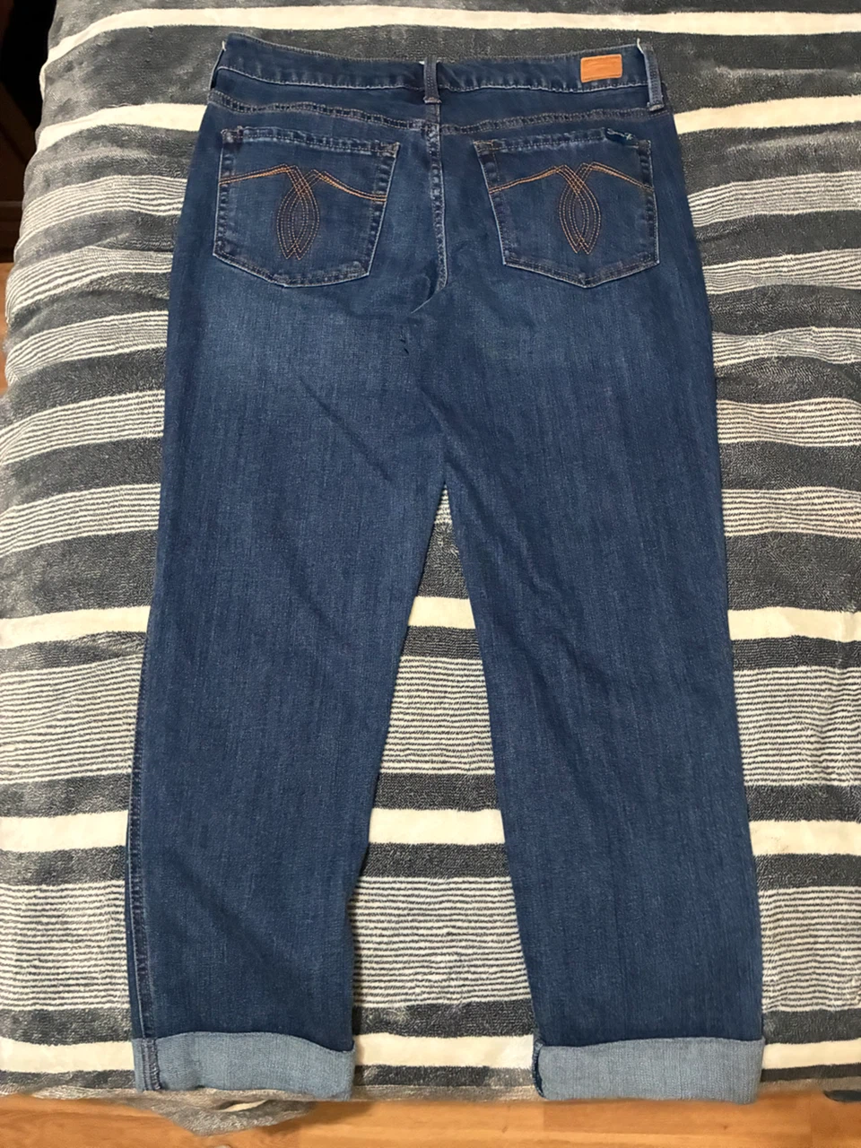 Seven7 Jeans Women's Size 6 Blue Denim Cuffed Cropped Pants - photo 5
