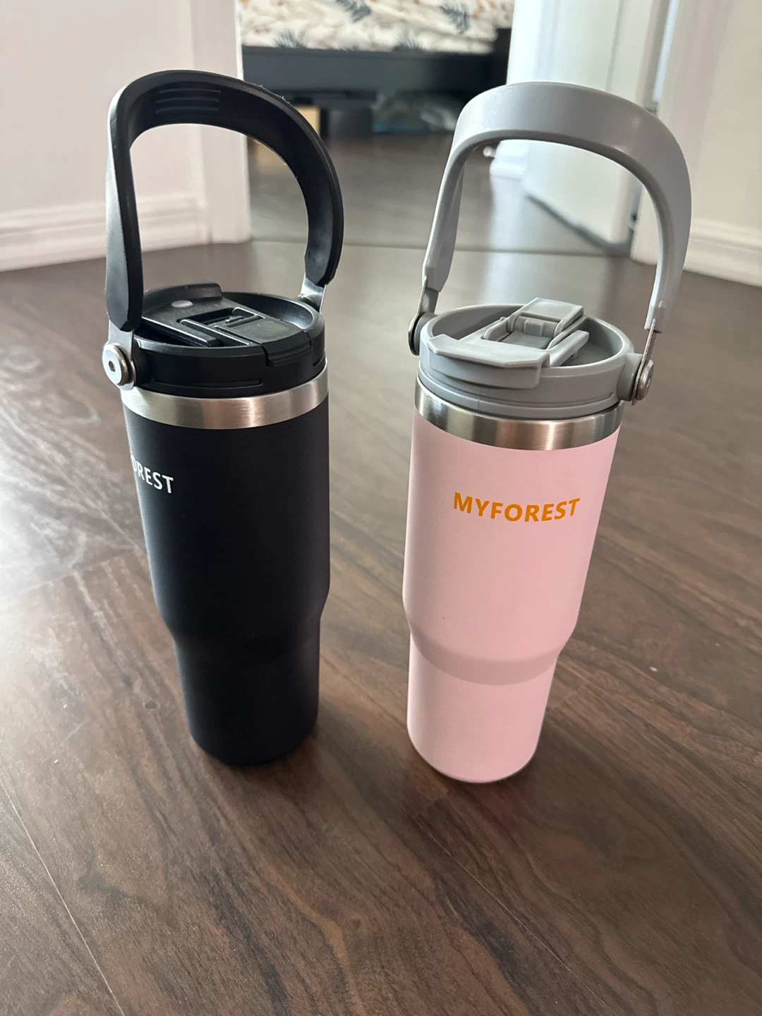 MYFOREST Tumblers with Handles - Black & Pink - photo 2