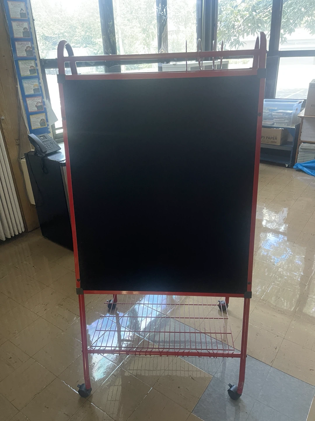 Red Double-Sided Easel with Wheels - photo 3