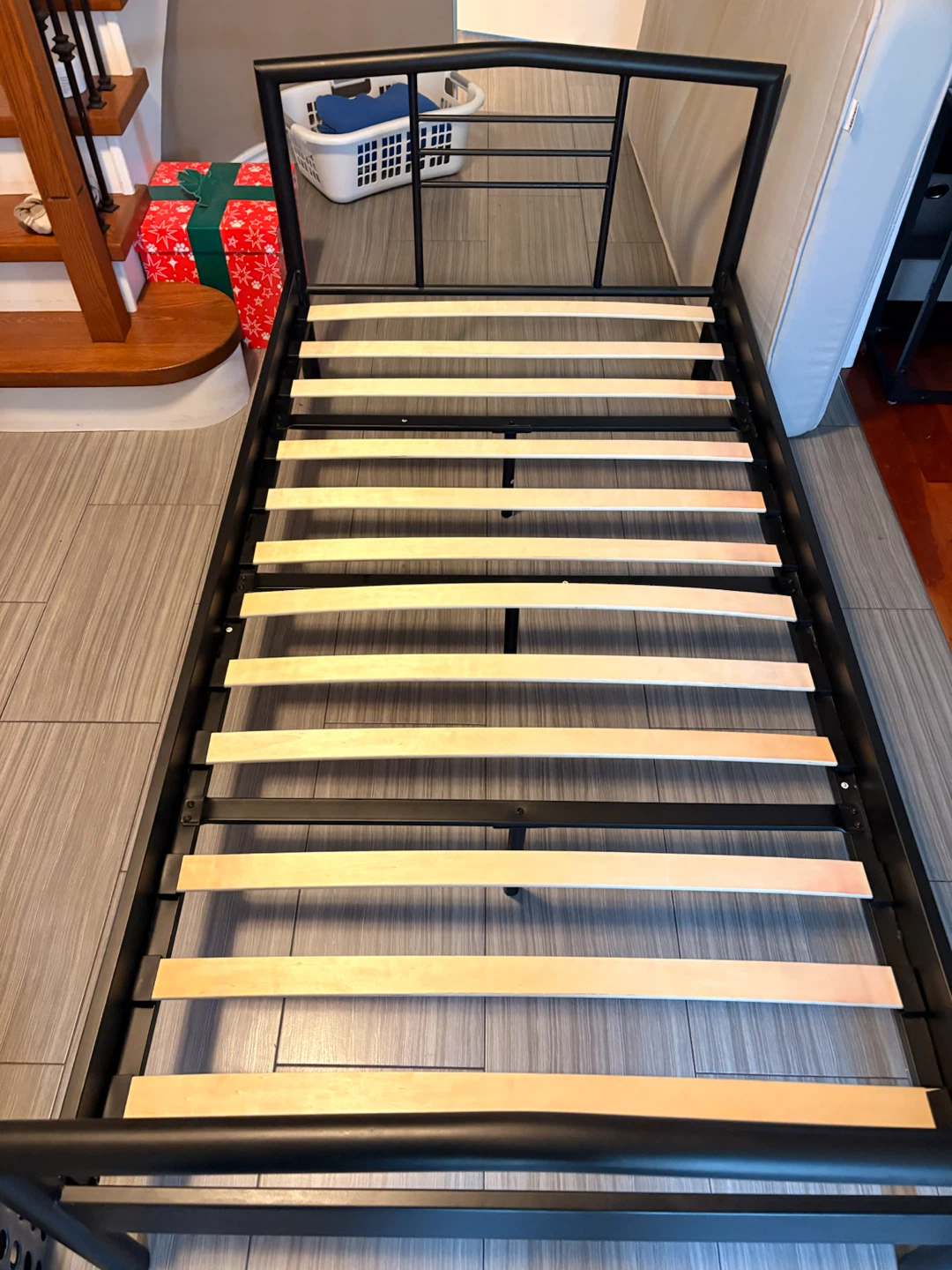 IKEA bed and metal bed frame