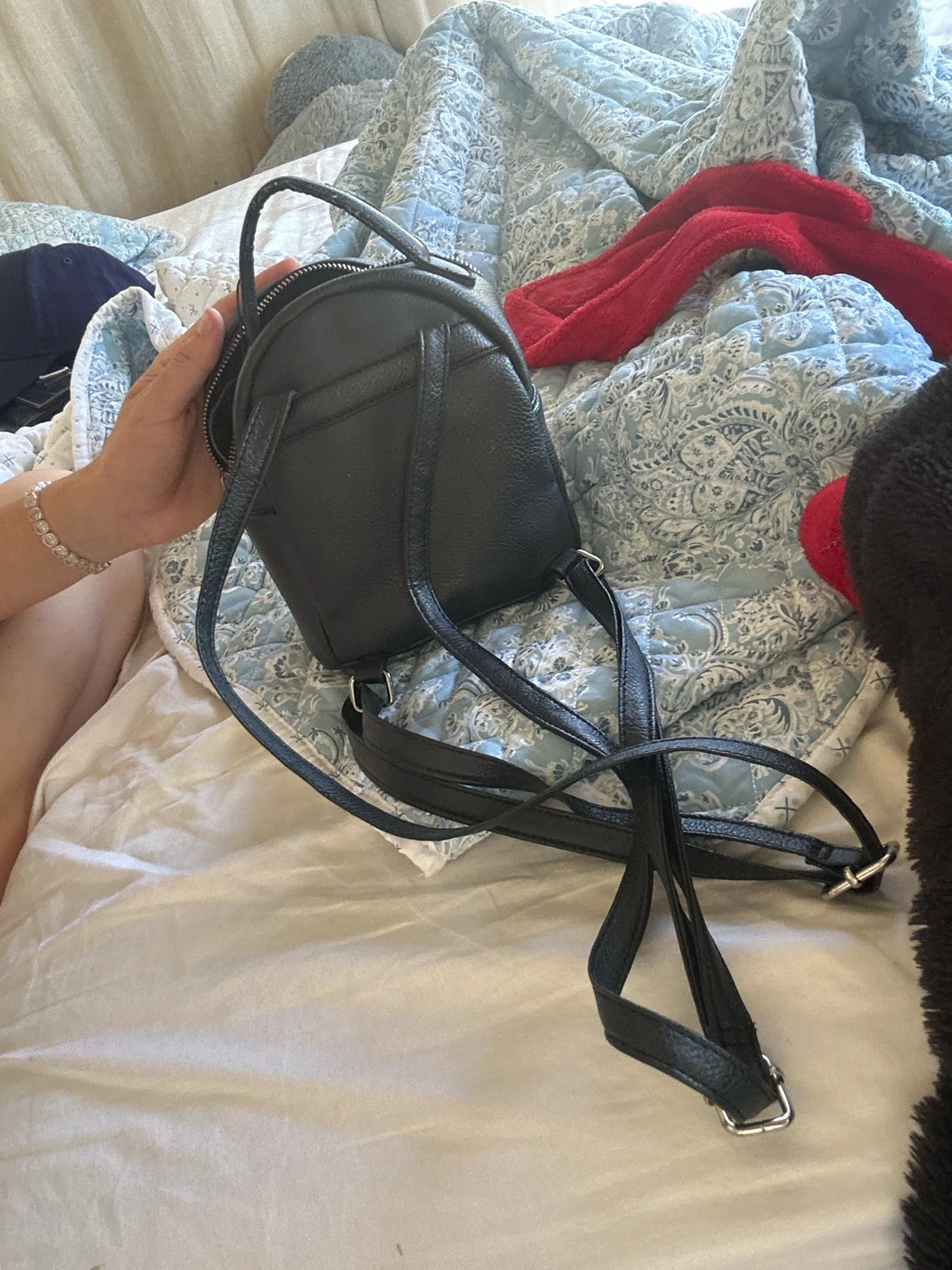 Garage Black Faux Leather Mini Backpack - photo 2