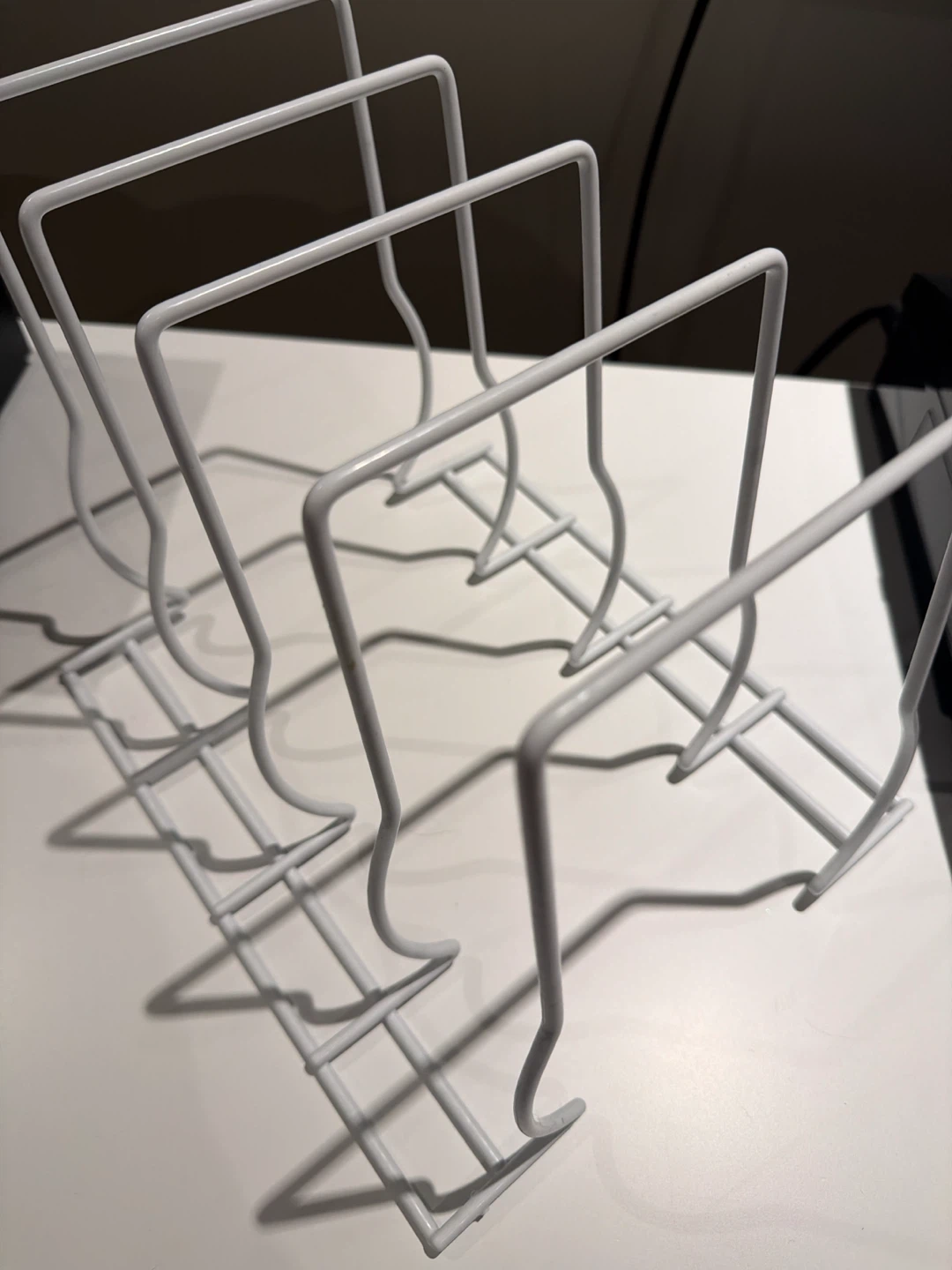 White Metal 5-Section Organizer Rack