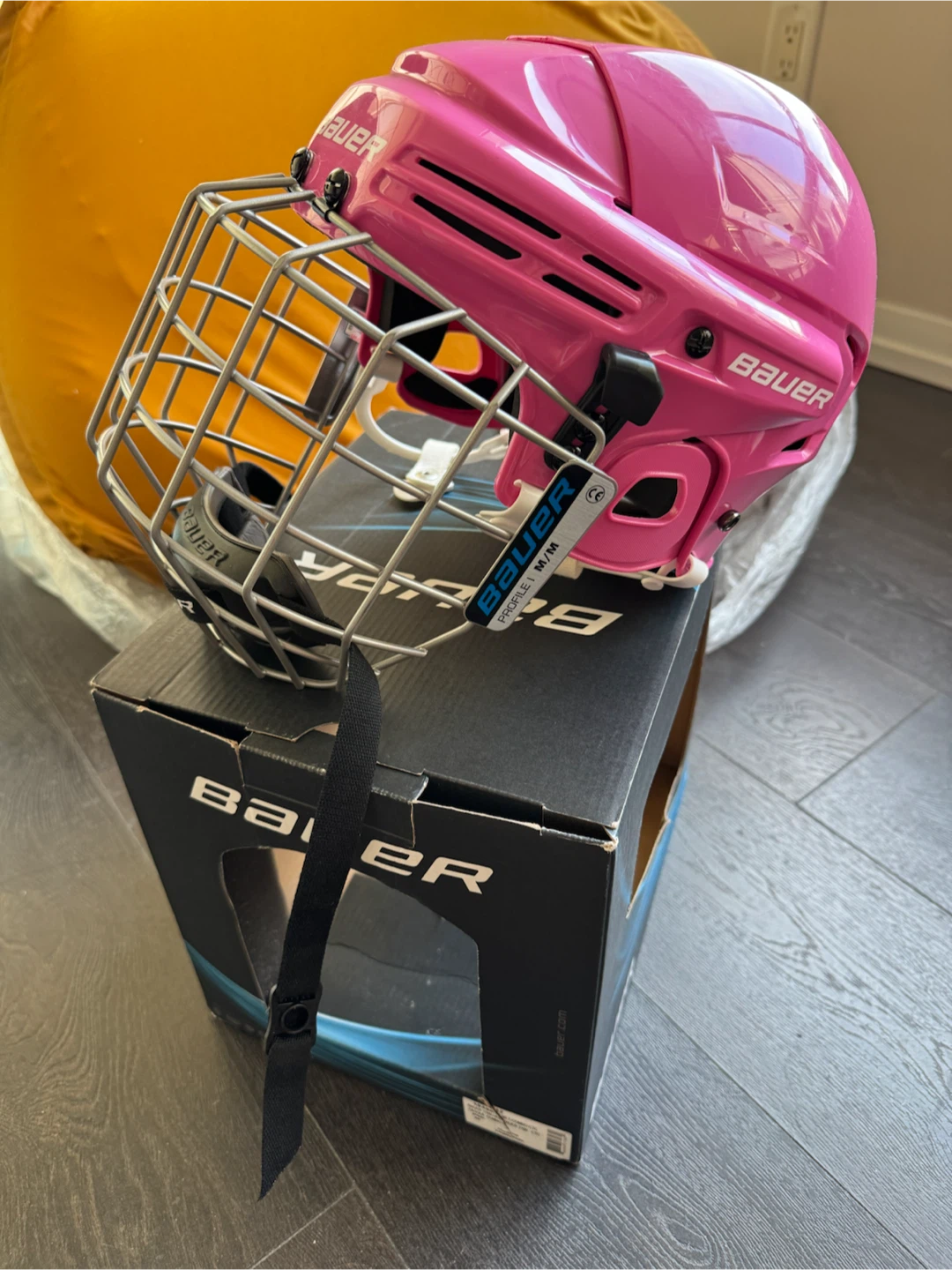 Bauer Pink Hockey Helmet with Cage - M/M