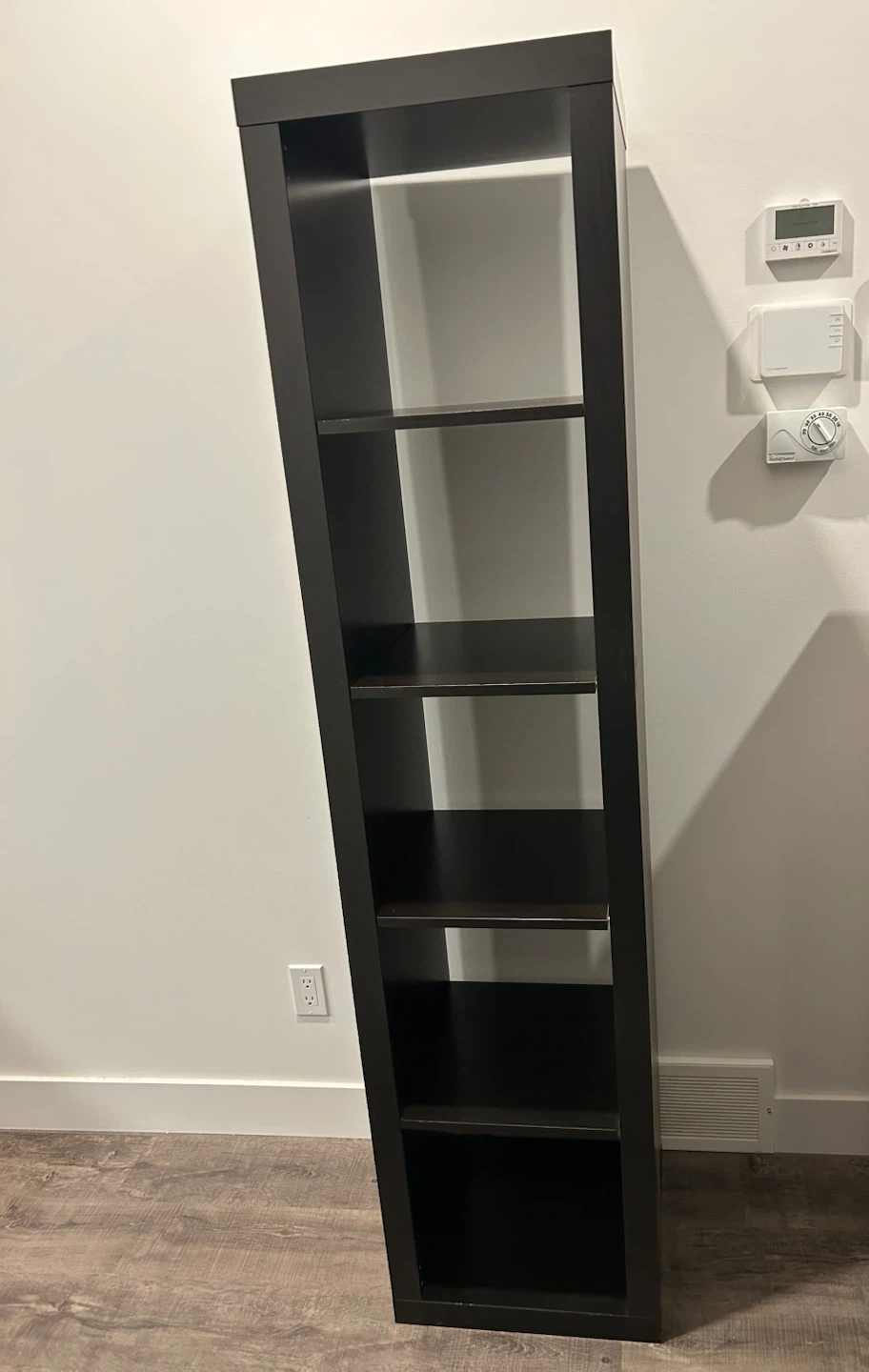 IKEA KALLAX 1x5 shelf black brown