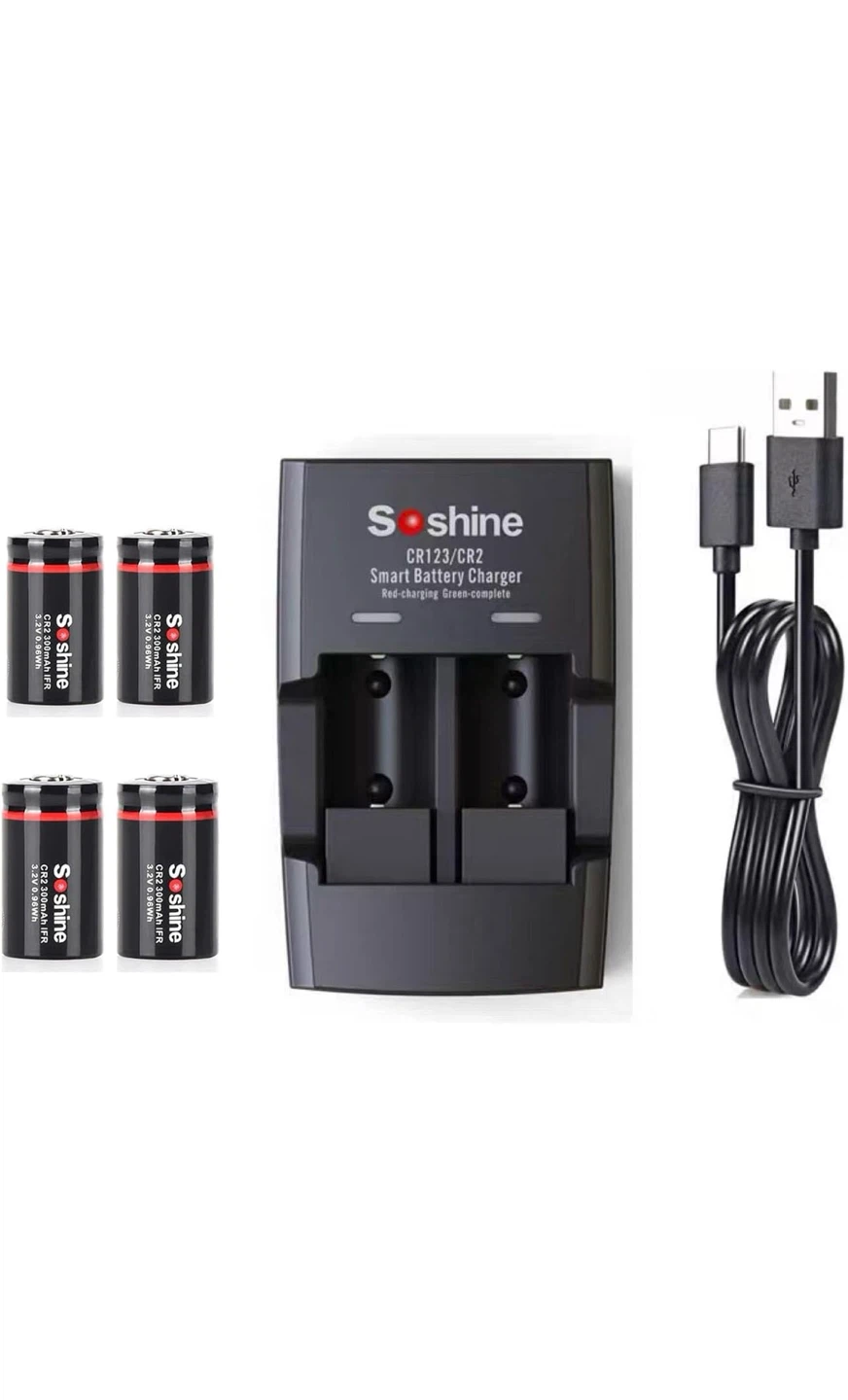 Soshine CR123/CR2 Smart Battery Charger