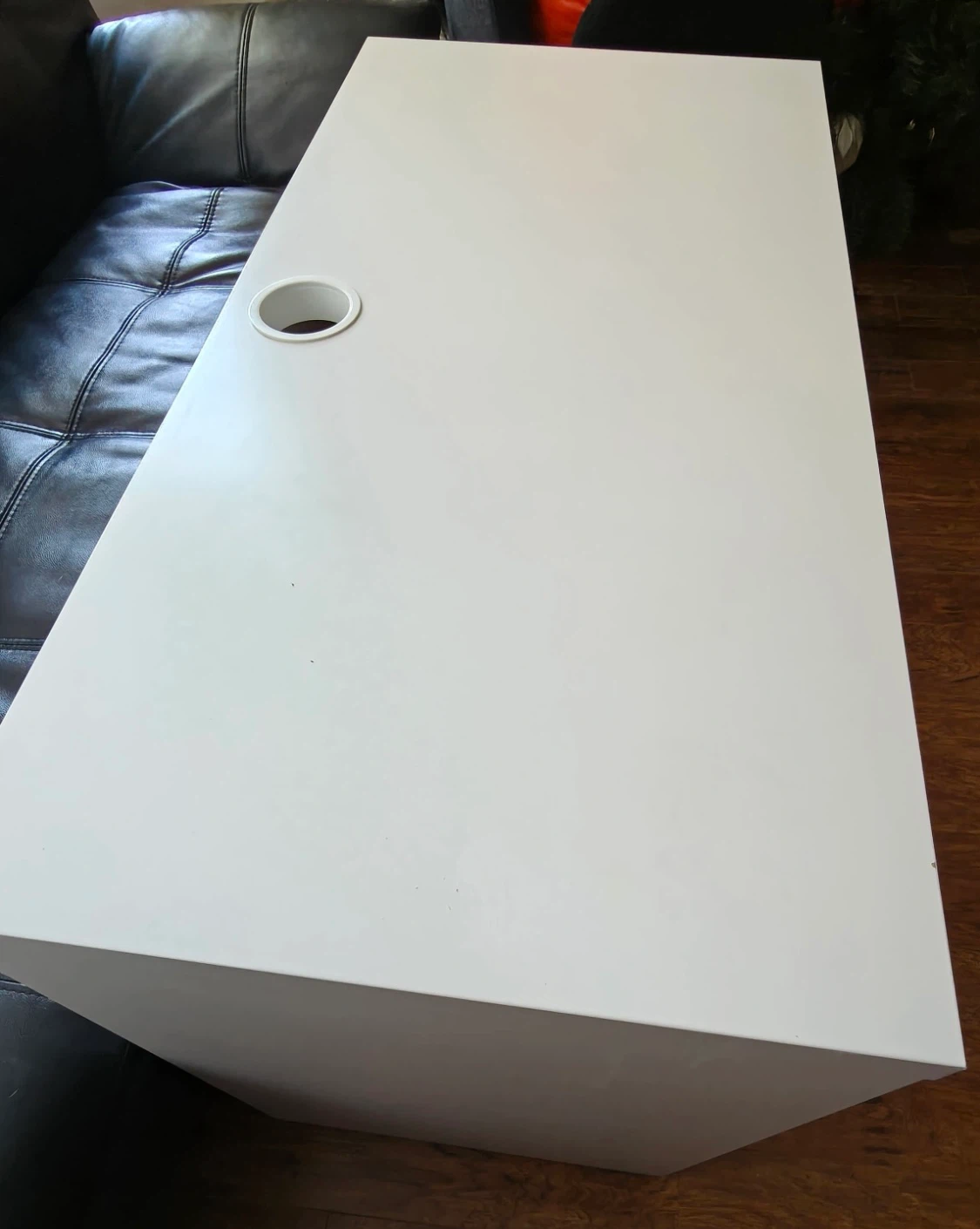 IKEA White Desk with Drawers and Cable Hole - photo 3