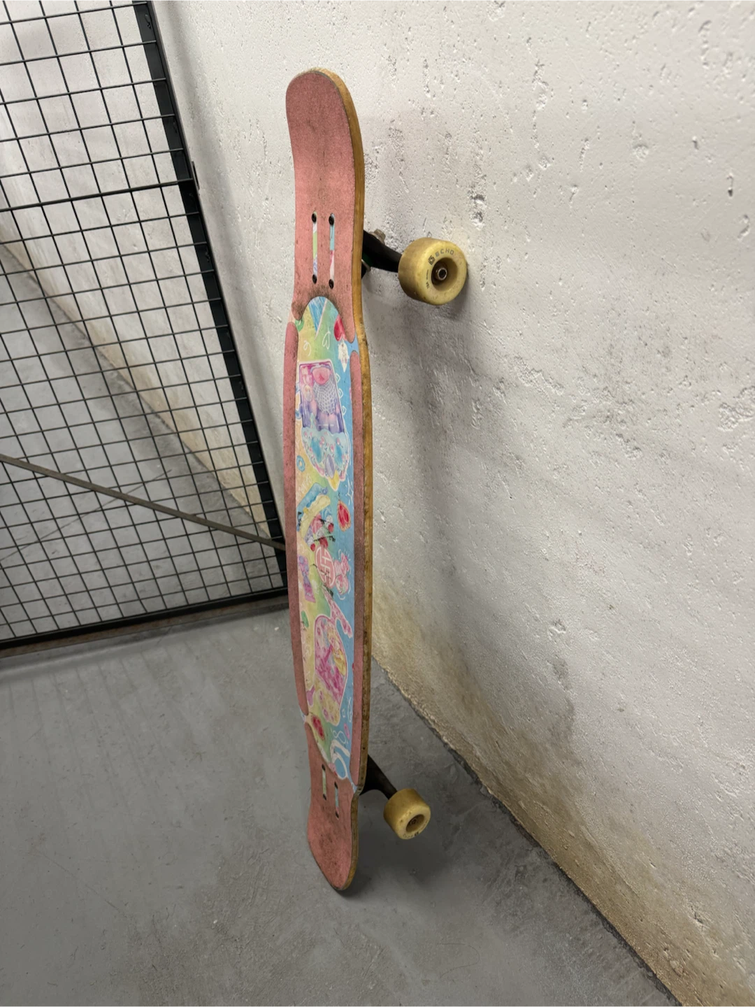 Pink Longboard Skateboard with Cute Graphics - photo 2