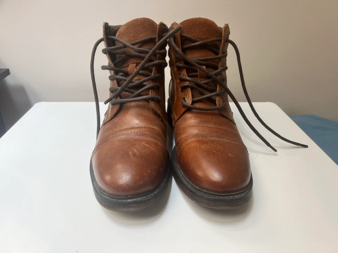 Brown Leather Boots Size 8 US