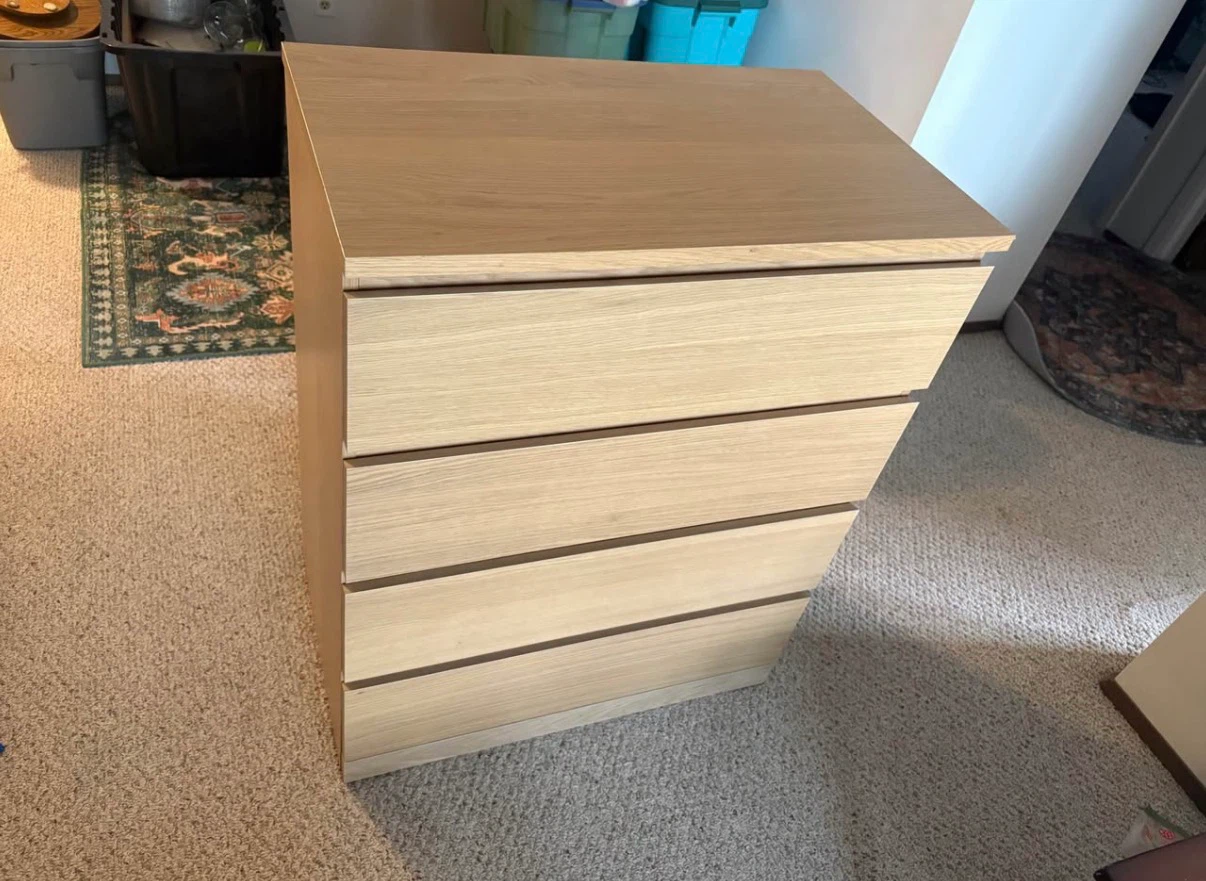 IKEA MALM dresser in oak colour