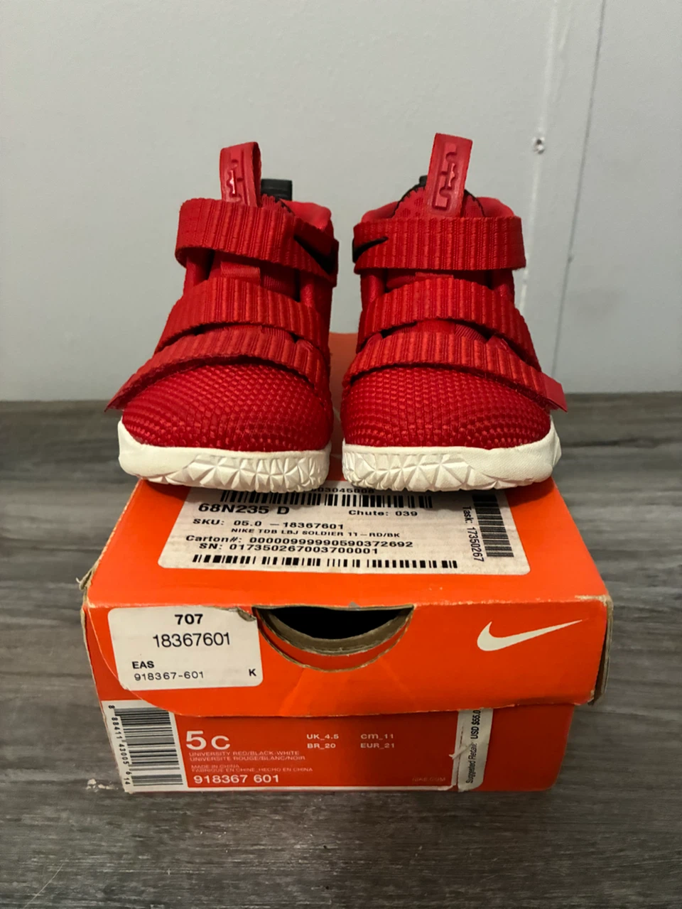 Nike LeBron James Red Shoes Toddler Size 5C