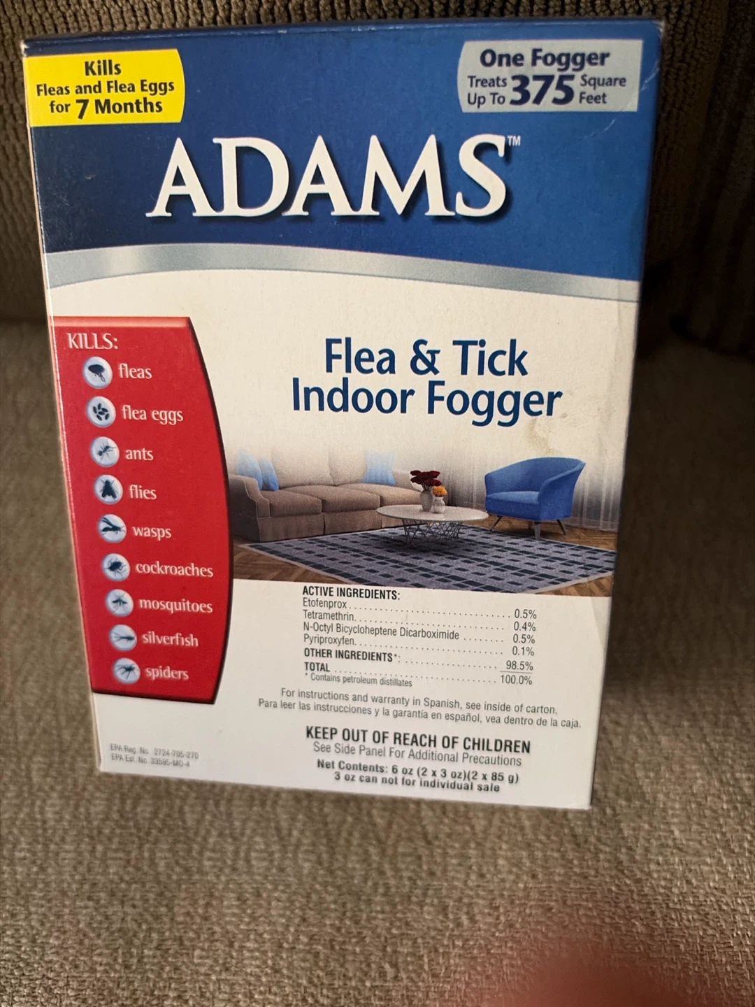 Adams Flea & Tick Indoor Fogger