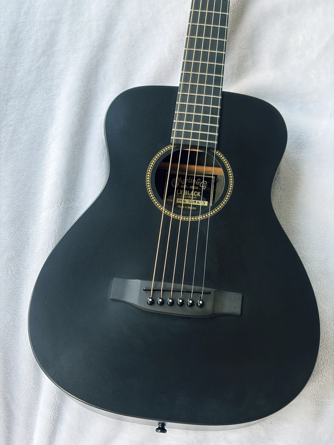 Martin&co Black Acoustic Guitar with gig bag