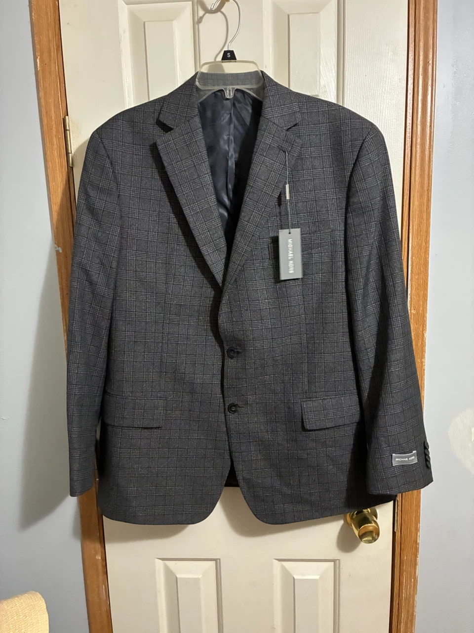 MICHAEL KORS KELSON Men's Suit Jacket 44REG Black/White
