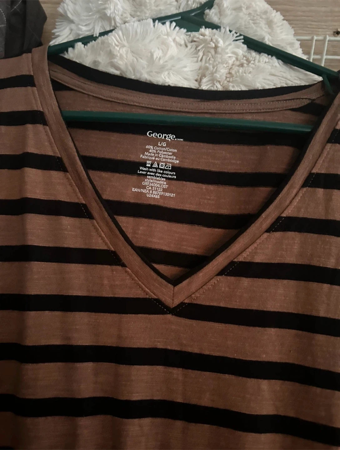 George Striped V-Neck Dress - photo 2
