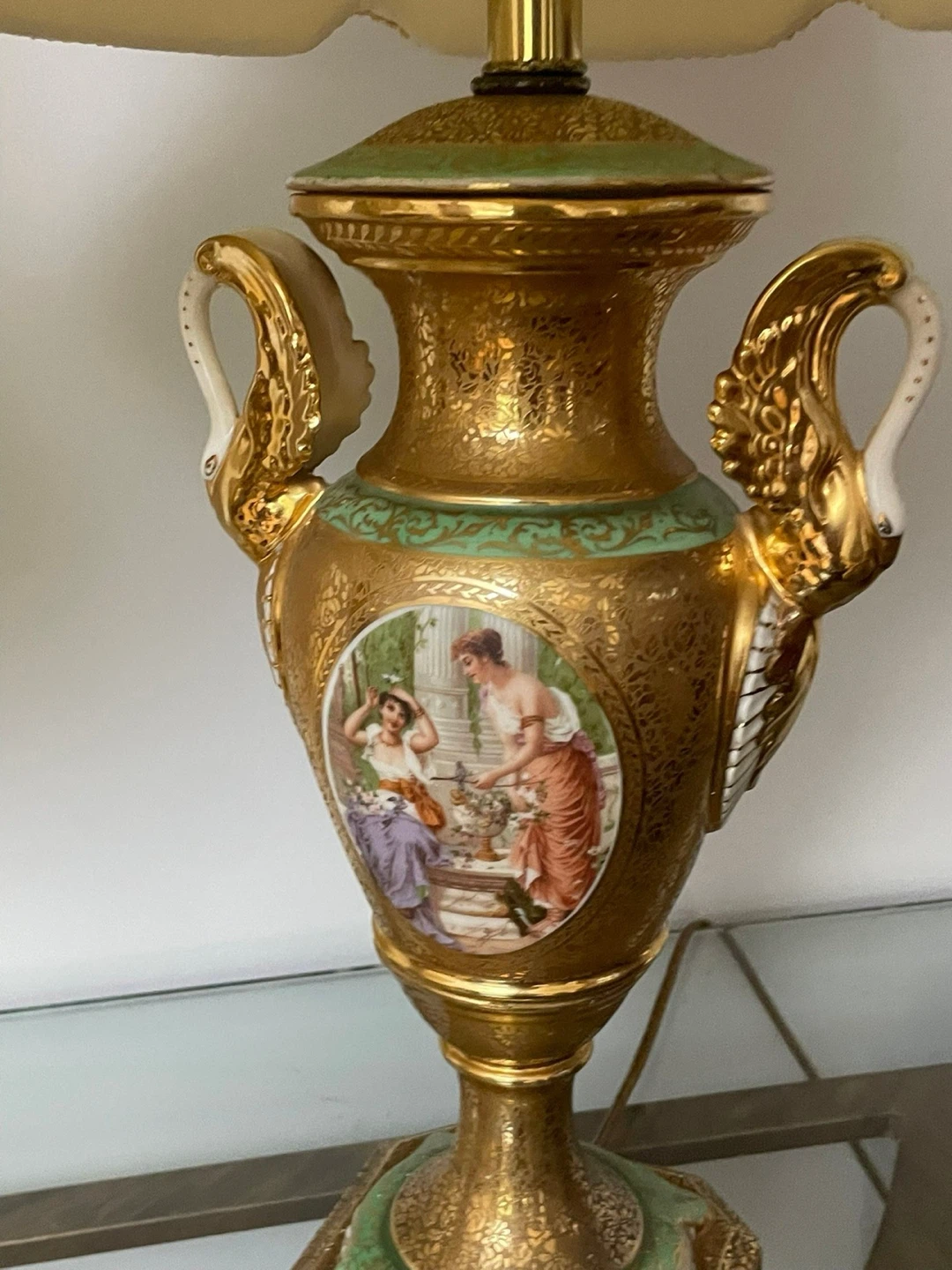 Vintage European Porcelain Urn Table Lamps - photo 2