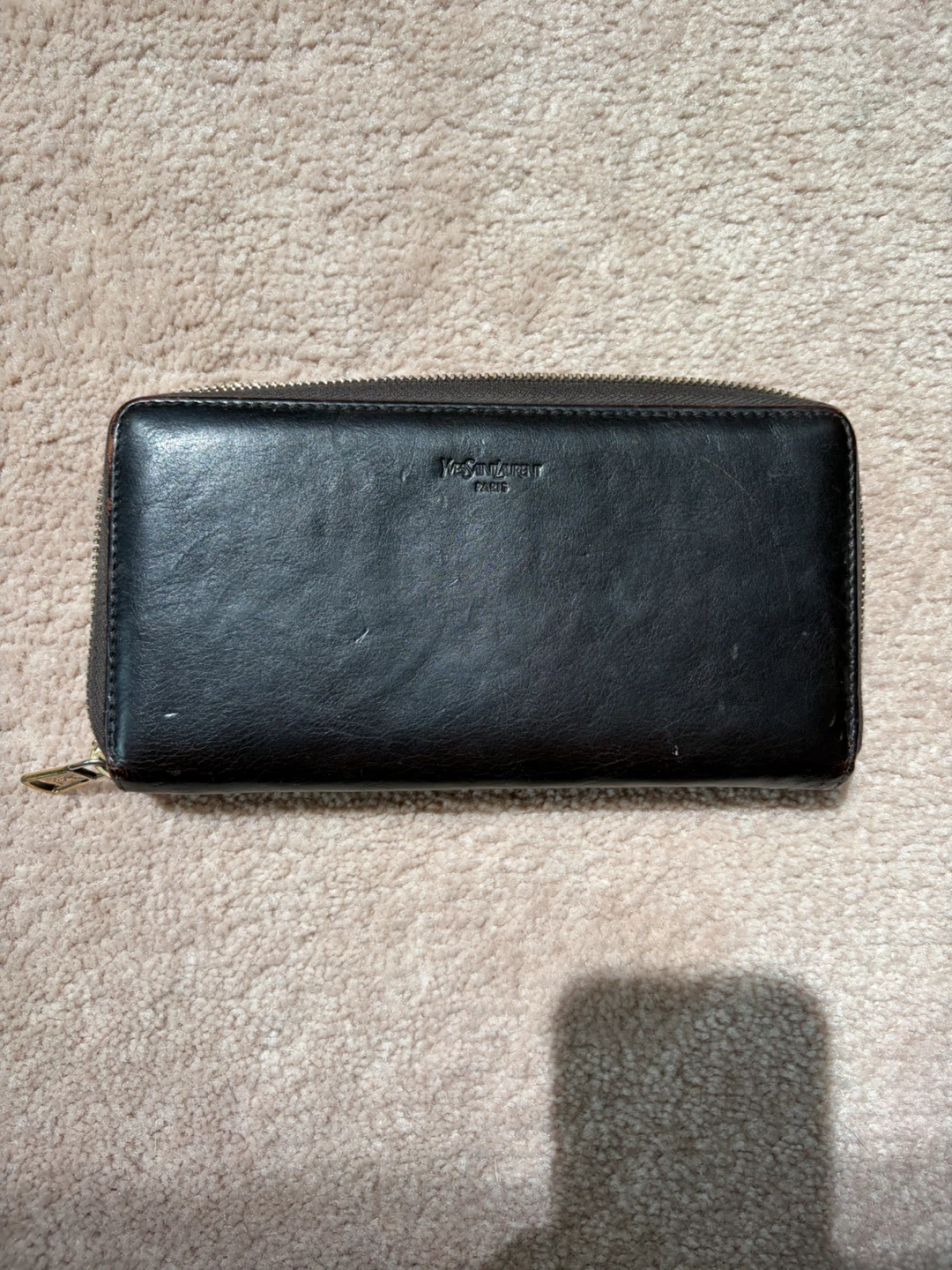 Yves Saint Laurent Paris Zip Around Wallet