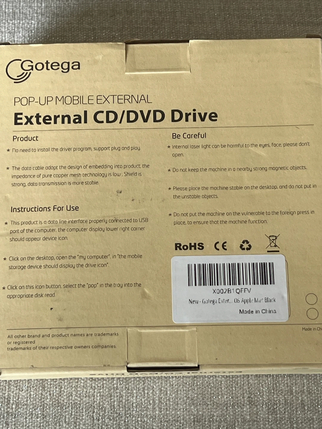 Gotega External CD/DVD Drive USB 3.0 - photo 2