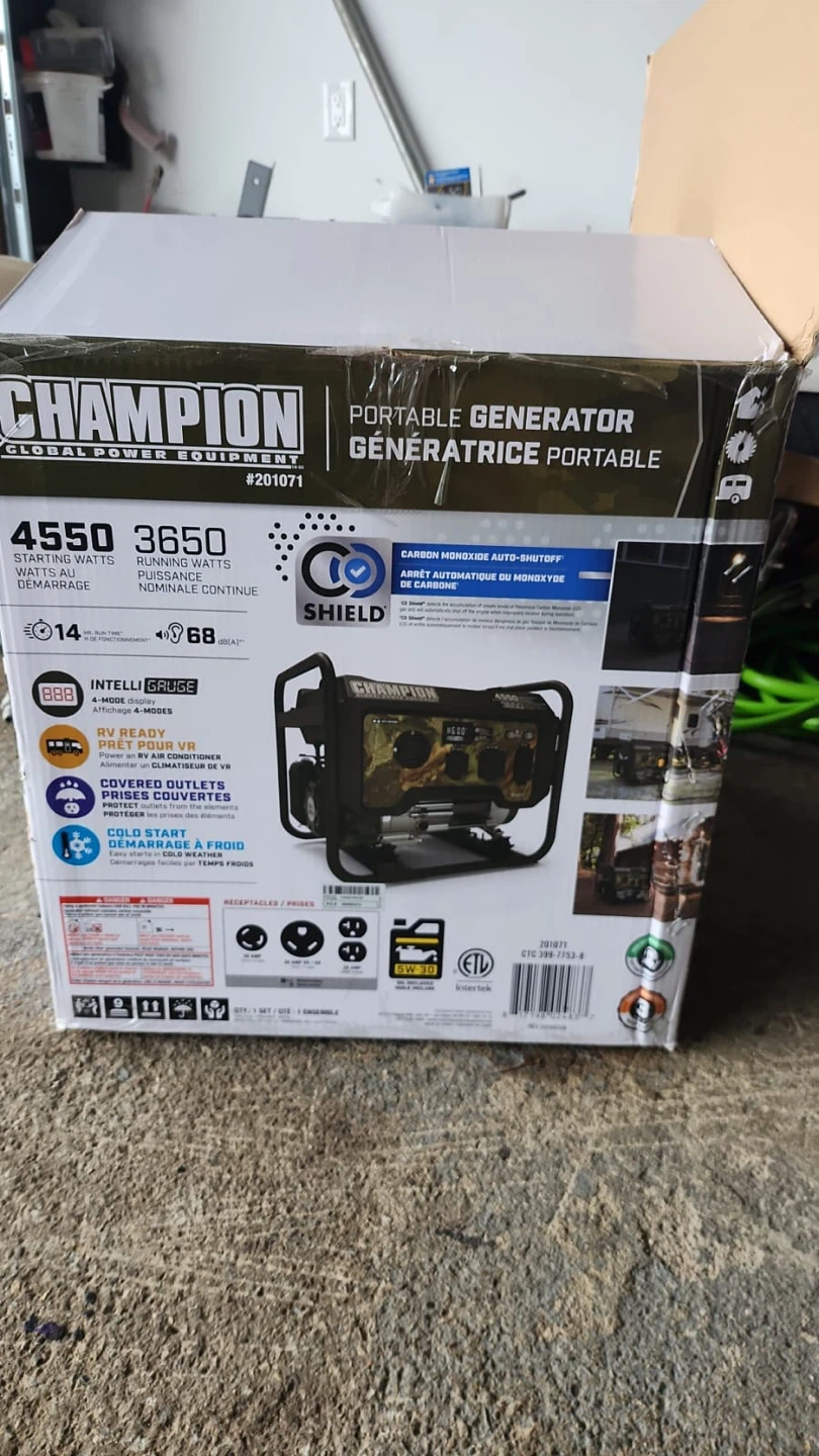 Champion Portable Generator 4550 Starting Watts