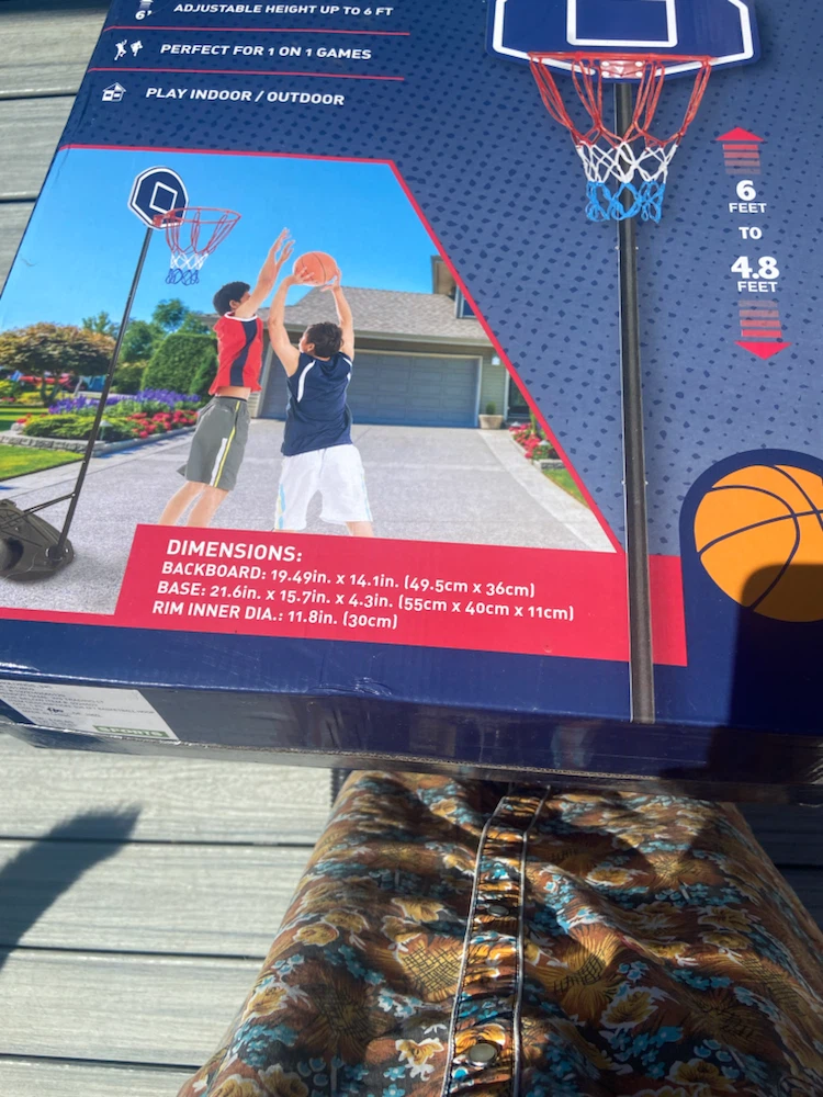 Adjustable Basketball Hoop Up To 6 FT